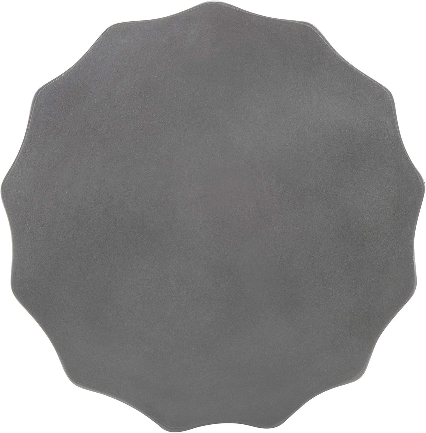Jaslyn Concrete Indoor/Outdoor Accent Stool - Dark Grey - Safavieh
