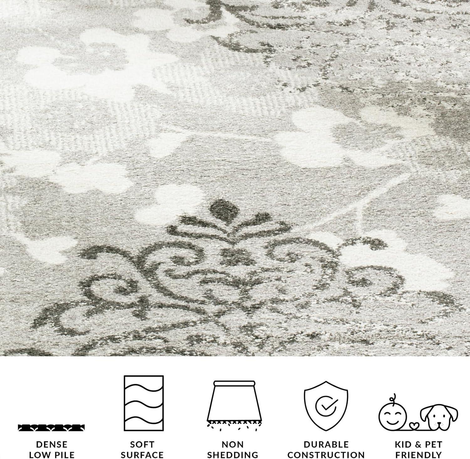 Adirondack ADR114 Machine Made Indoor Area Rug - Ivory/Dark Green - 9'x12' - Safavieh