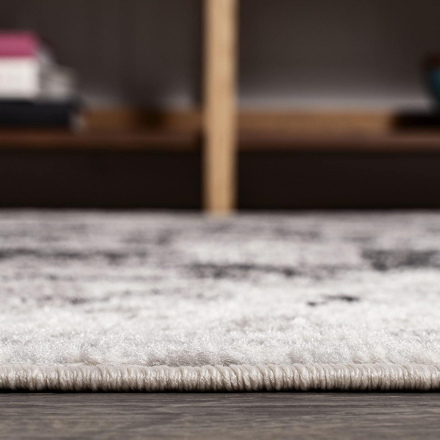 3'x5' Dune Modern Abstract Area Rug, Cream/Gray - JONATHAN Y