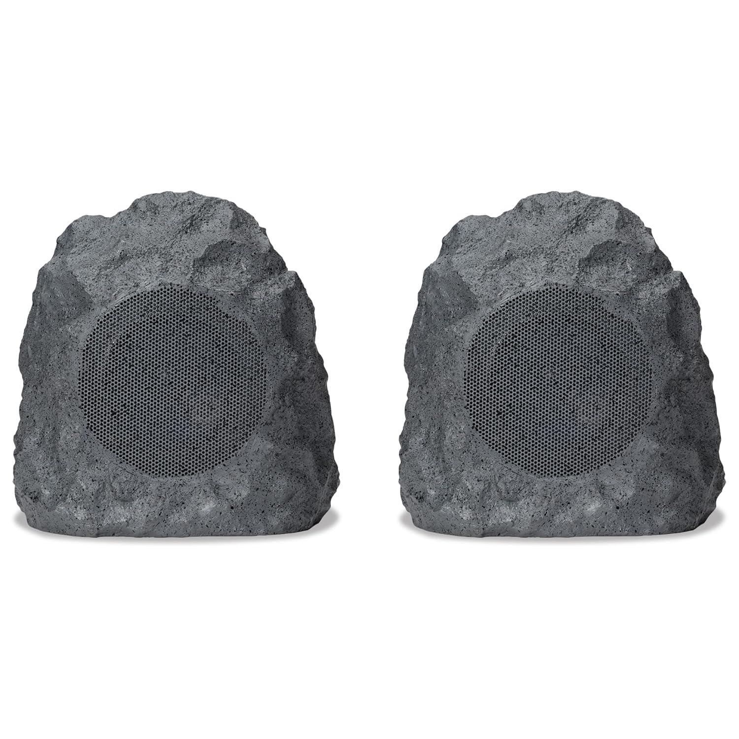 iLive ISBW422G Outdoor Bluetooth 20 Watts Power Rock Speakers with 2 USB charging cable, Gray