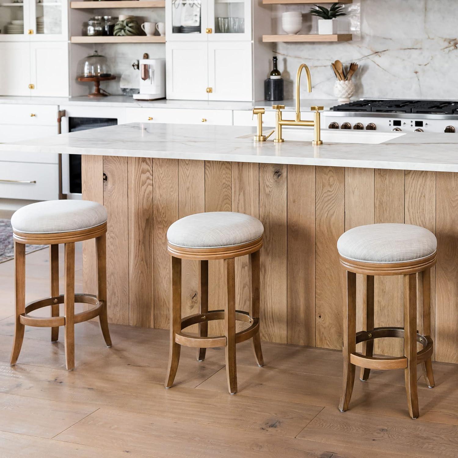 Maven Lane Eva Bar Stool with Fabric Upholstery