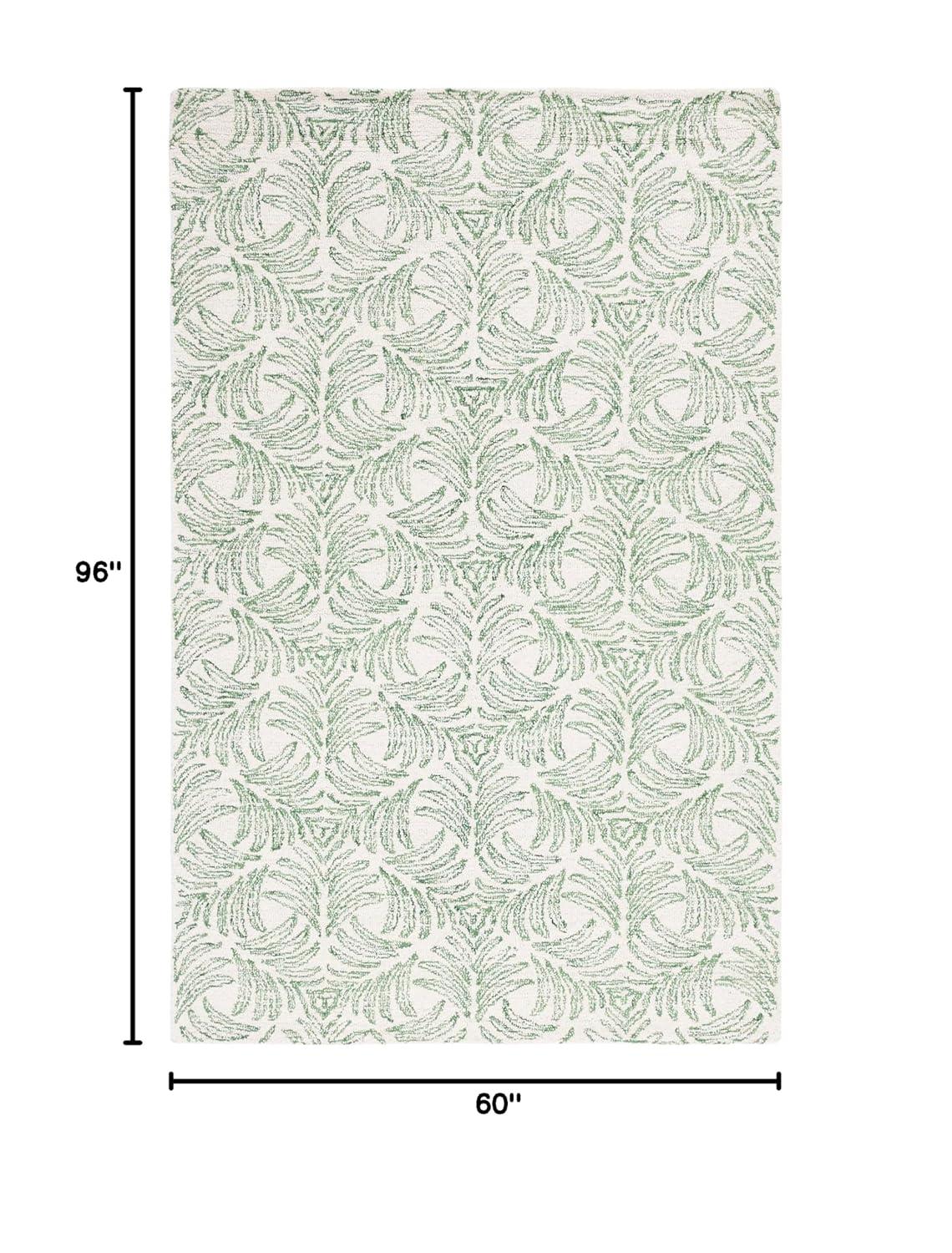 Jardin JAR728 Hand Tufted Area Rug - Ivory/Green - 5'x8' - Safavieh