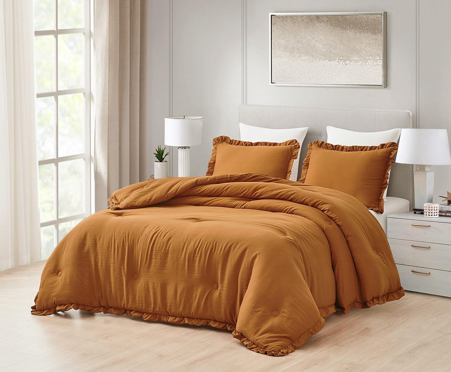 Nora Ruffled Microfiber Comforter Set