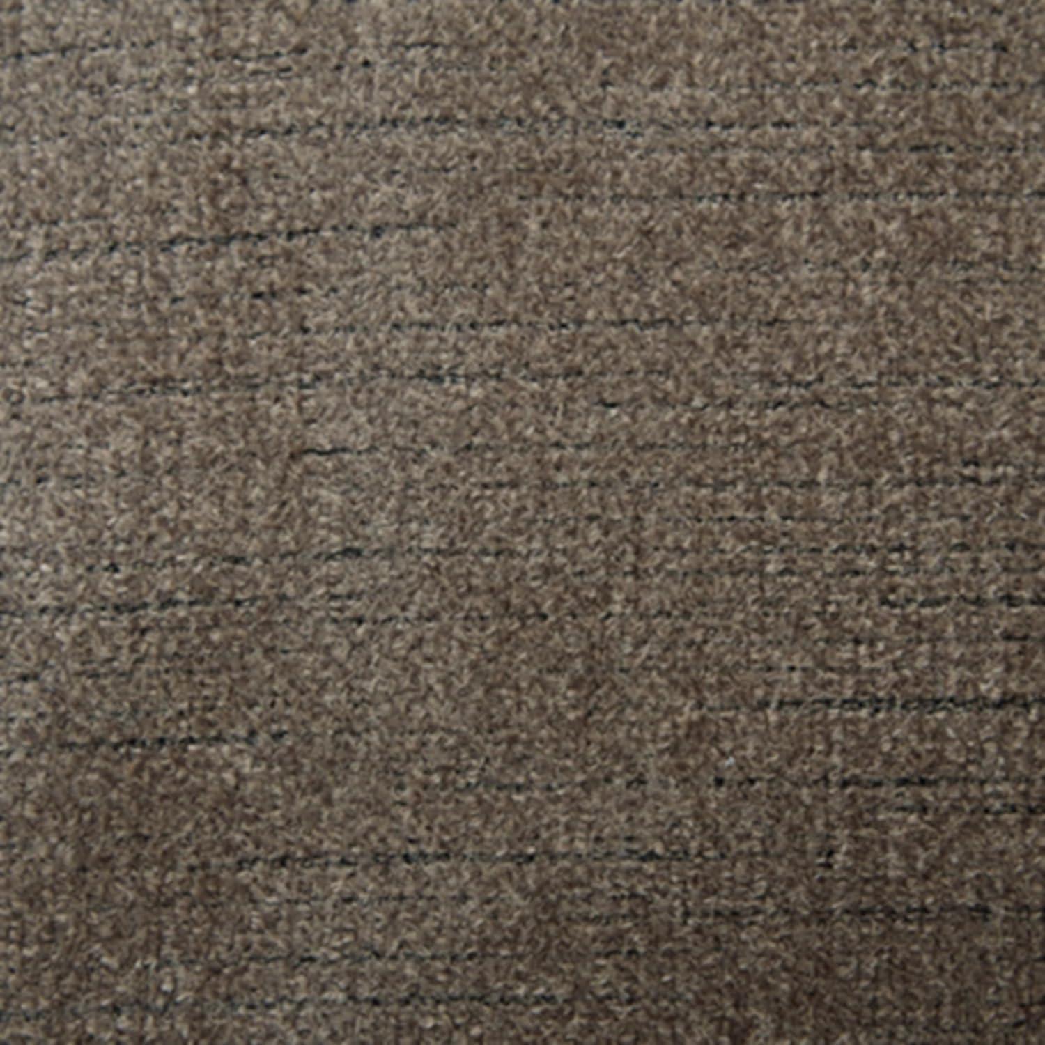 Nutmeg Fabric Sofa Chaise with Flared Arms and Ottoman