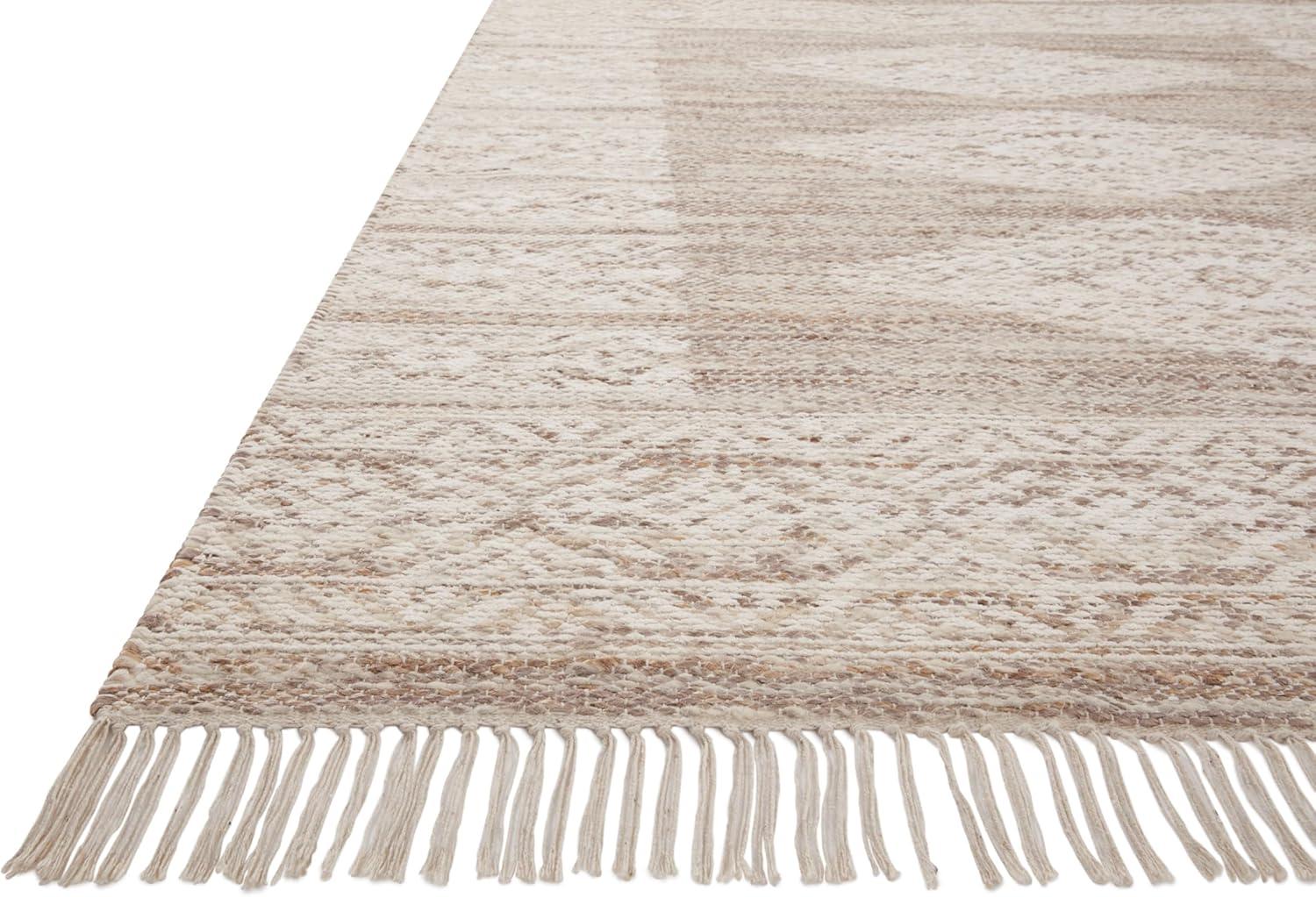 Lilac and Ivory Flat Woven Wool Area Rug 8'-6" x 11'-6"