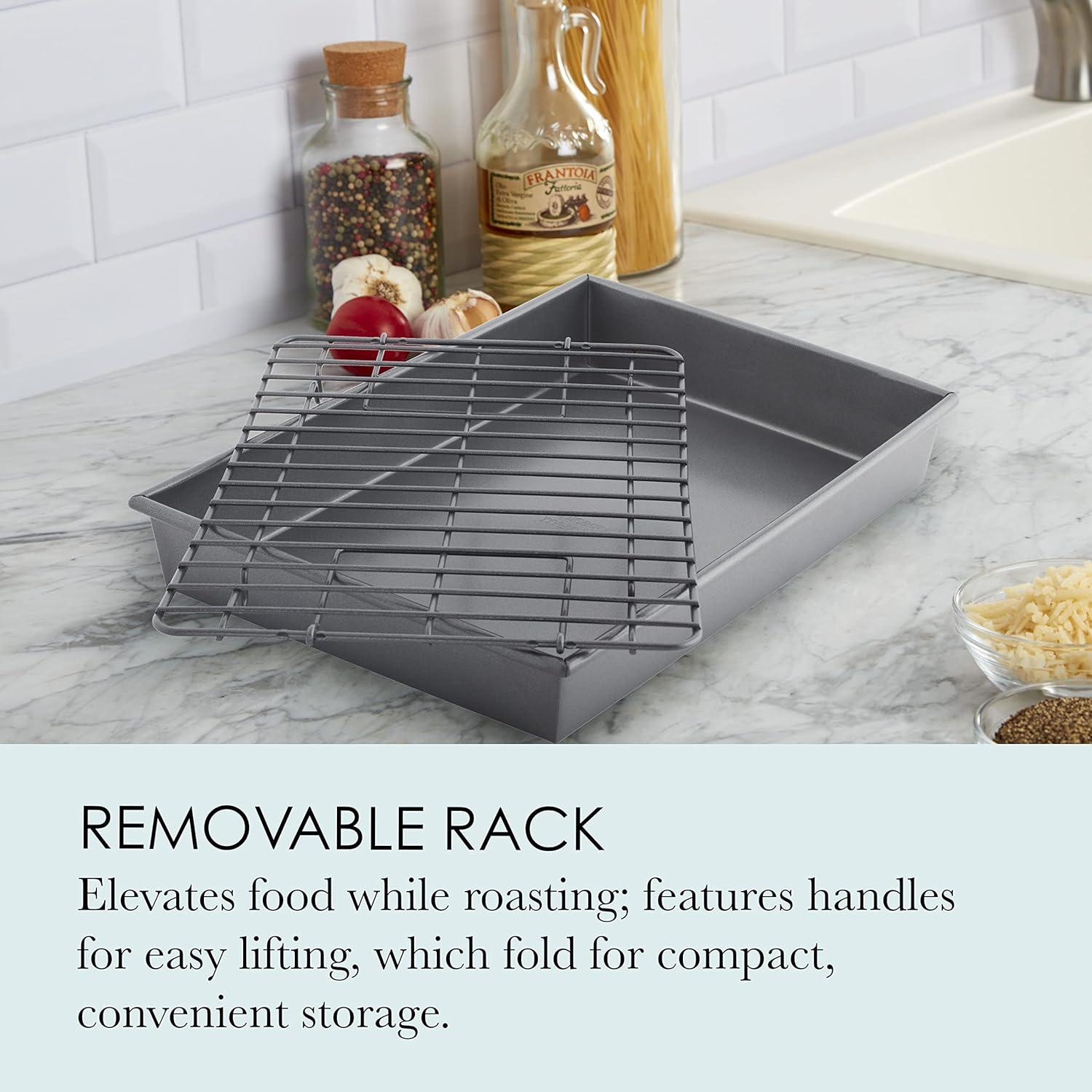 Chicago Metallic Chicago Metallic Professional 13-Inch Non-Stick Roast Pan With Rack