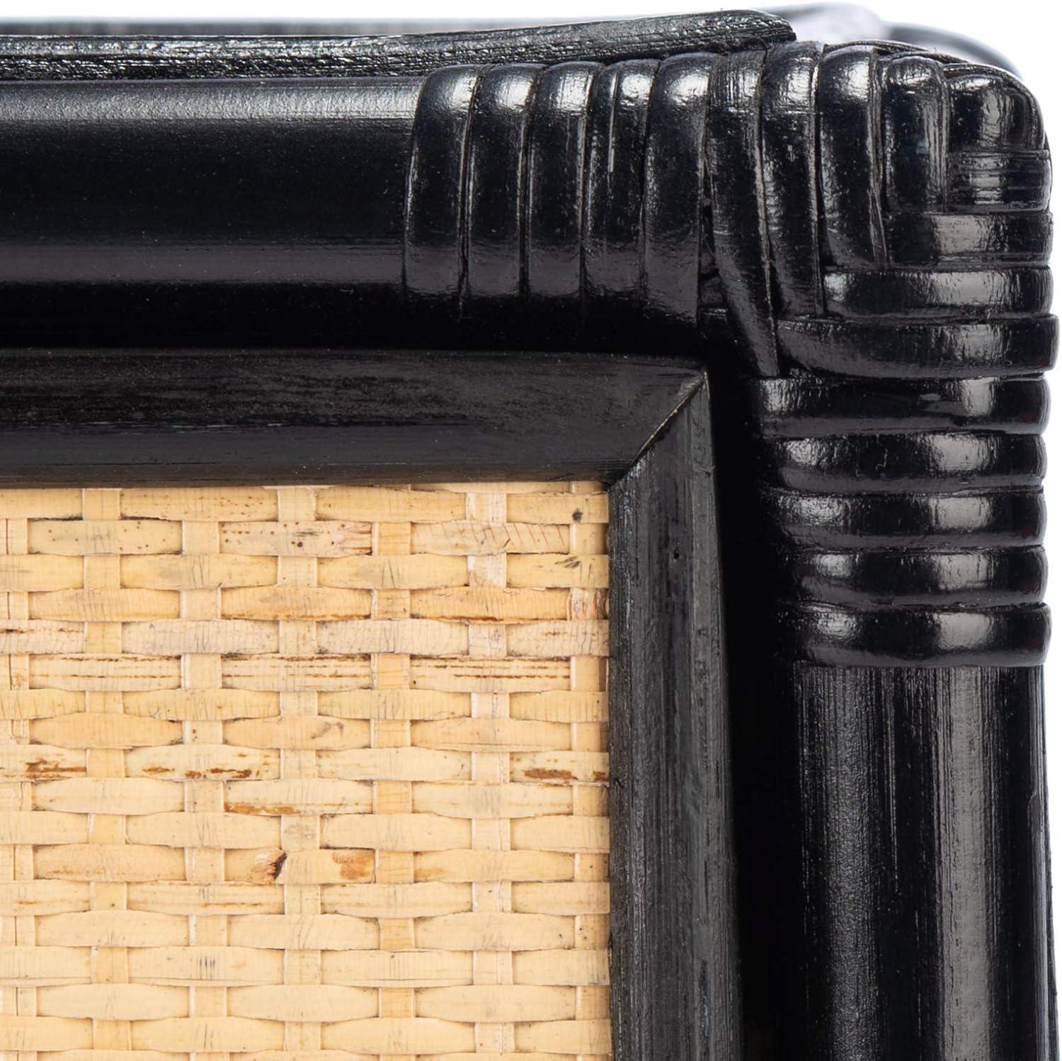 Roya 1 Drawer 1 Shelf Nightstand - NST4005 - Black/Natural - Safavieh