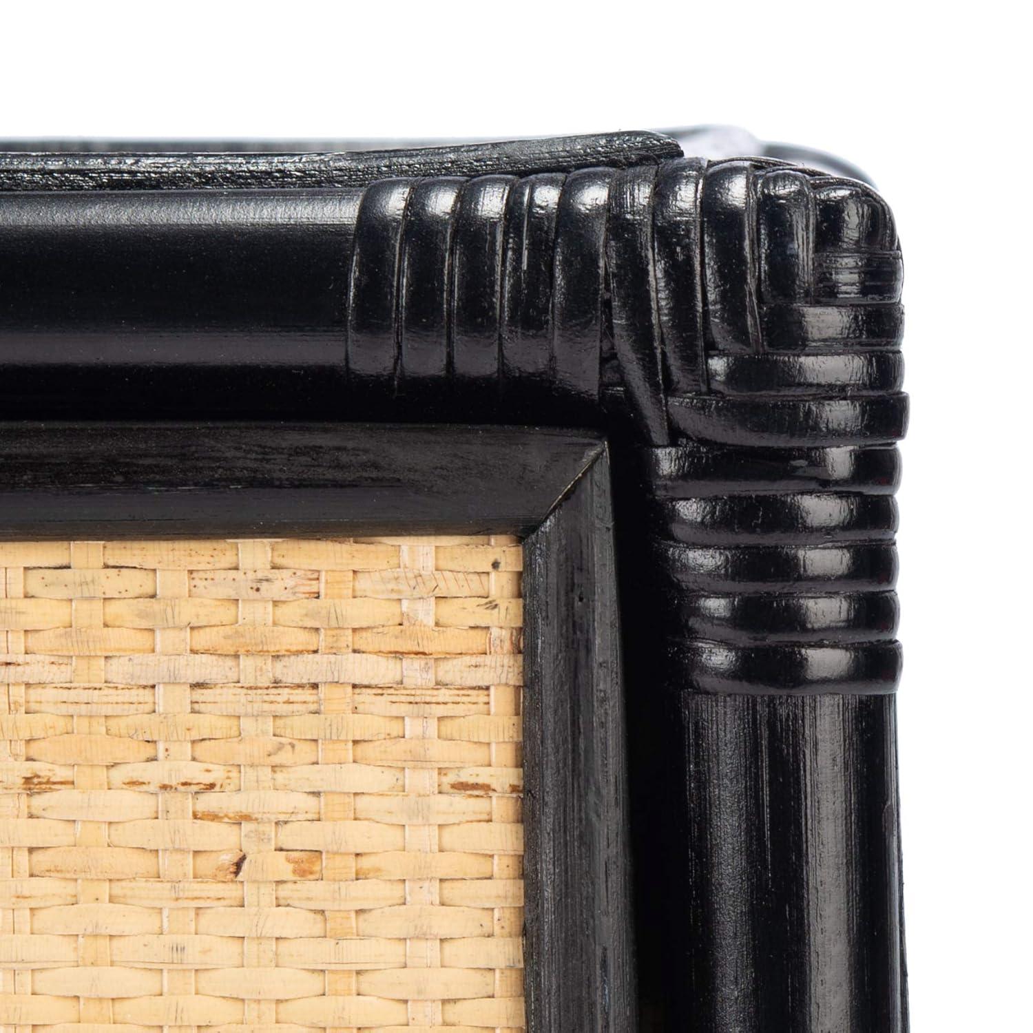 Roya 1 Drawer 1 Shelf Nightstand - NST4005 - Black/Natural - Safavieh