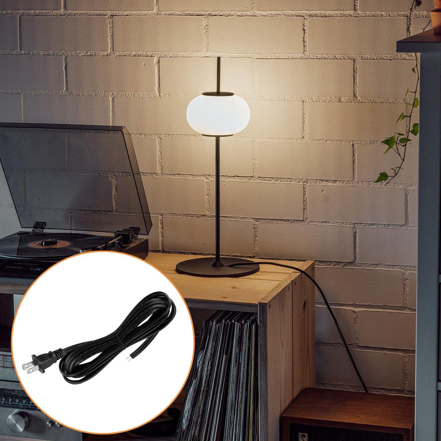 8 ft. Replacement Cord Set with Polarized Plug on 1-End, Black