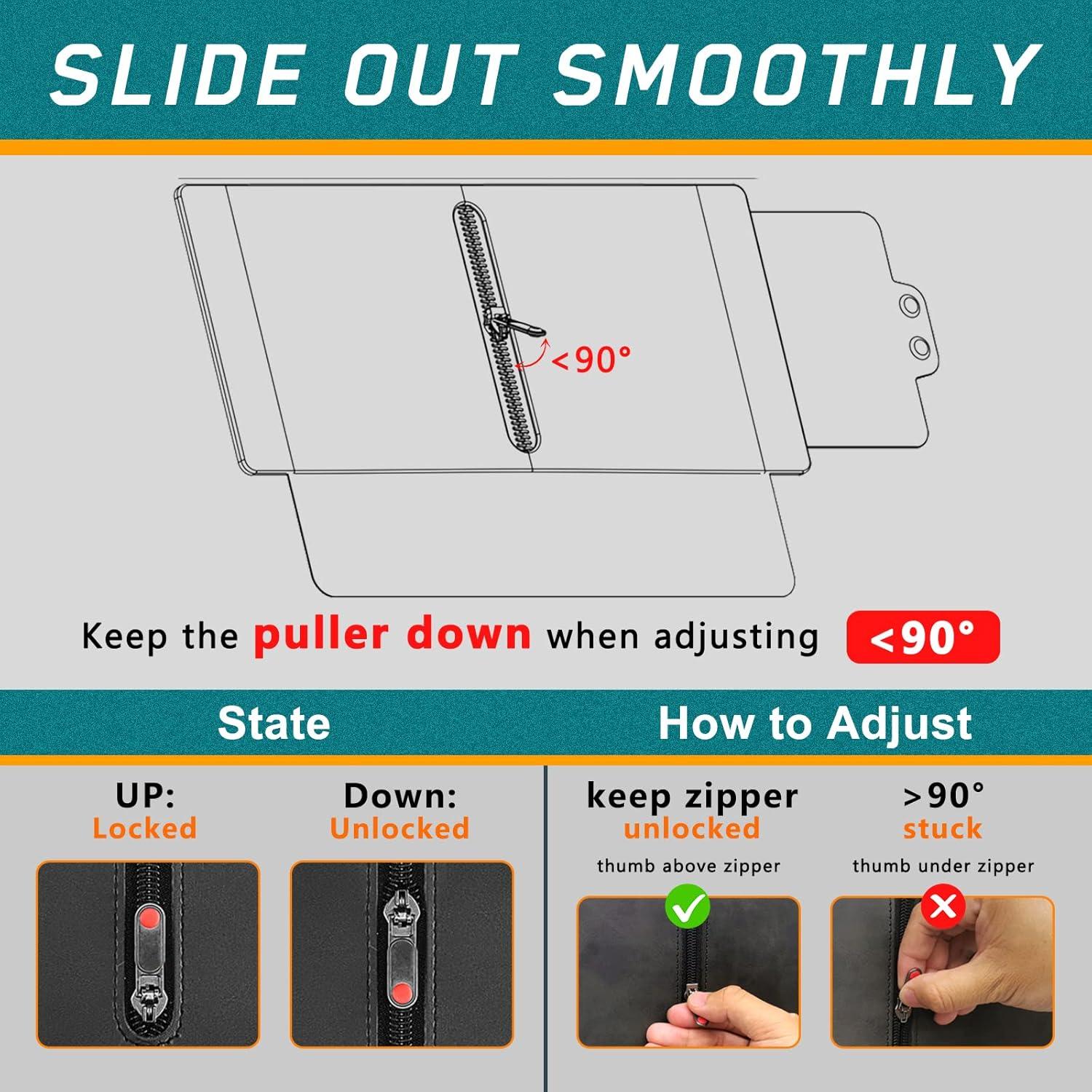 Car Visor Extender, Polarized Sun Visor Extender with Zipper, One Pull Down Sunshade & One Side Shade Sun Block Piece for Protection from Sun Glare, UV Rays, Universal for Most Cars (2 Pack)