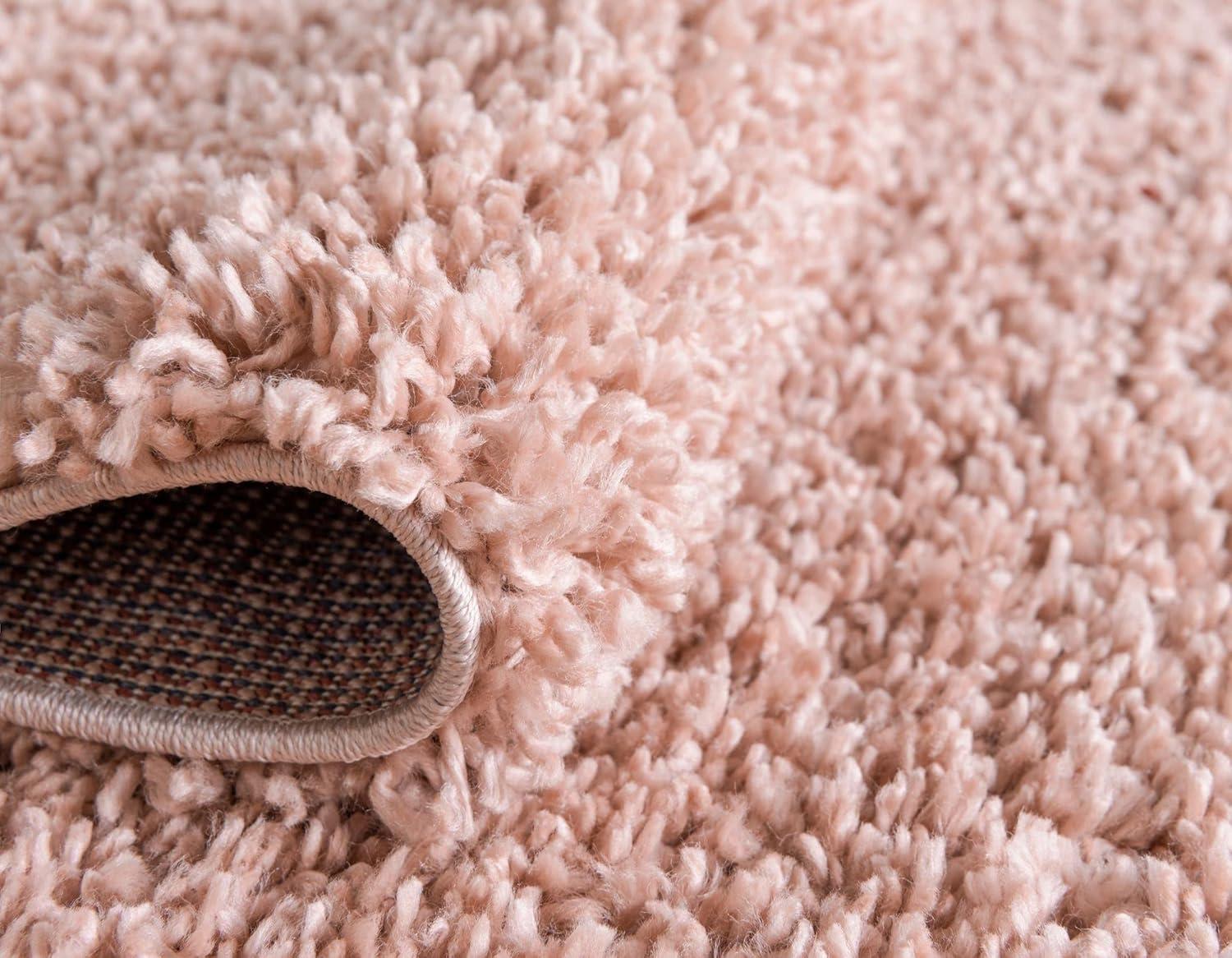 Unique Loom 8' 0 x 10' 0 Davos Shag Dusty Rose Area Rug