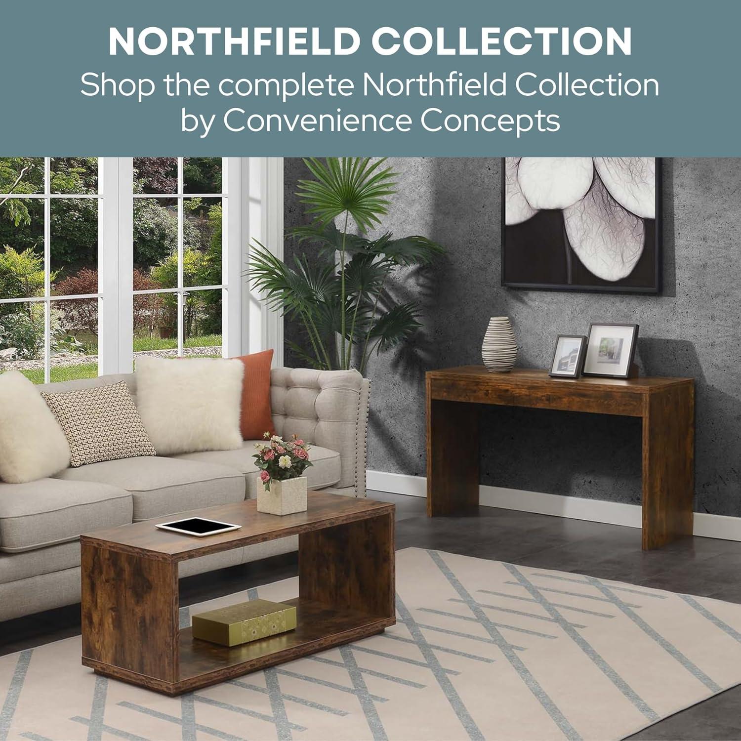 Northfield Hall Console Table, Cappuccino - 48 x 15.5 x 28 in.