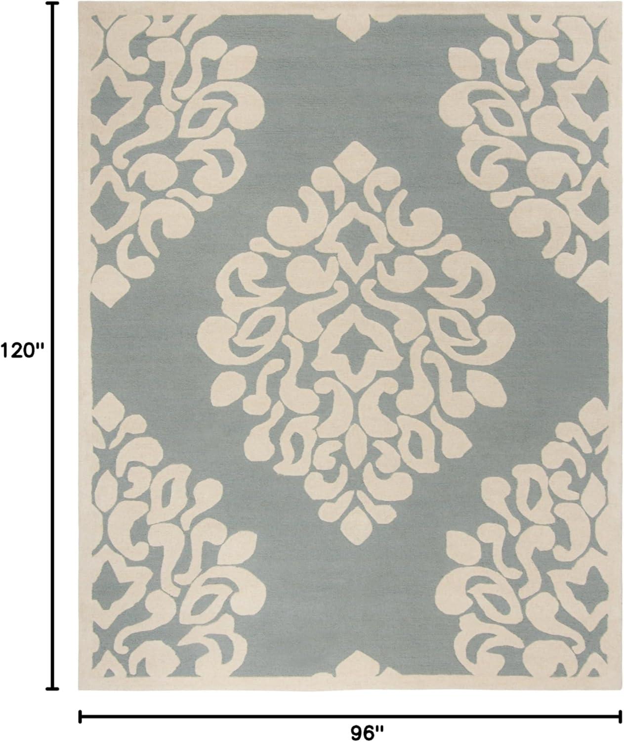 Floret Martha Stewart Hand Tufted Wool Damask Rug