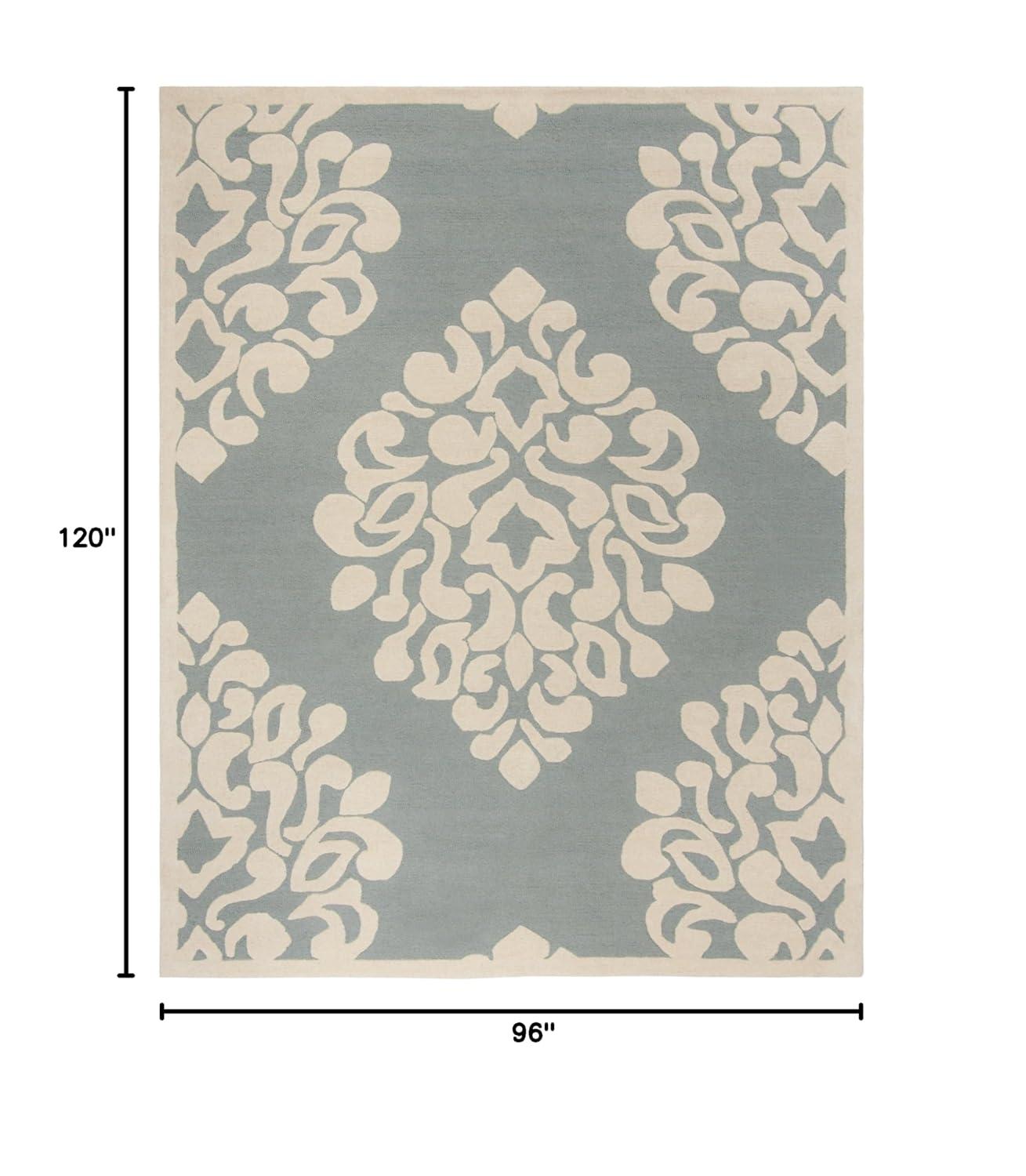 Floret Martha Stewart Hand Tufted Wool Damask Rug