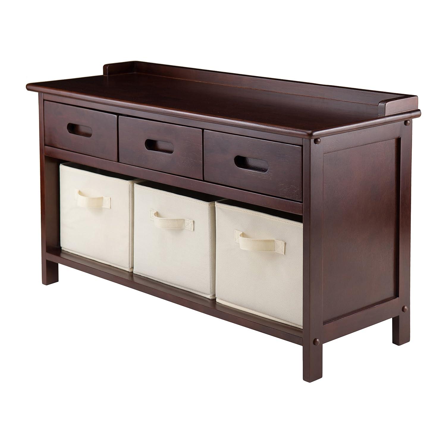 Winsome Fabric Storage Bench