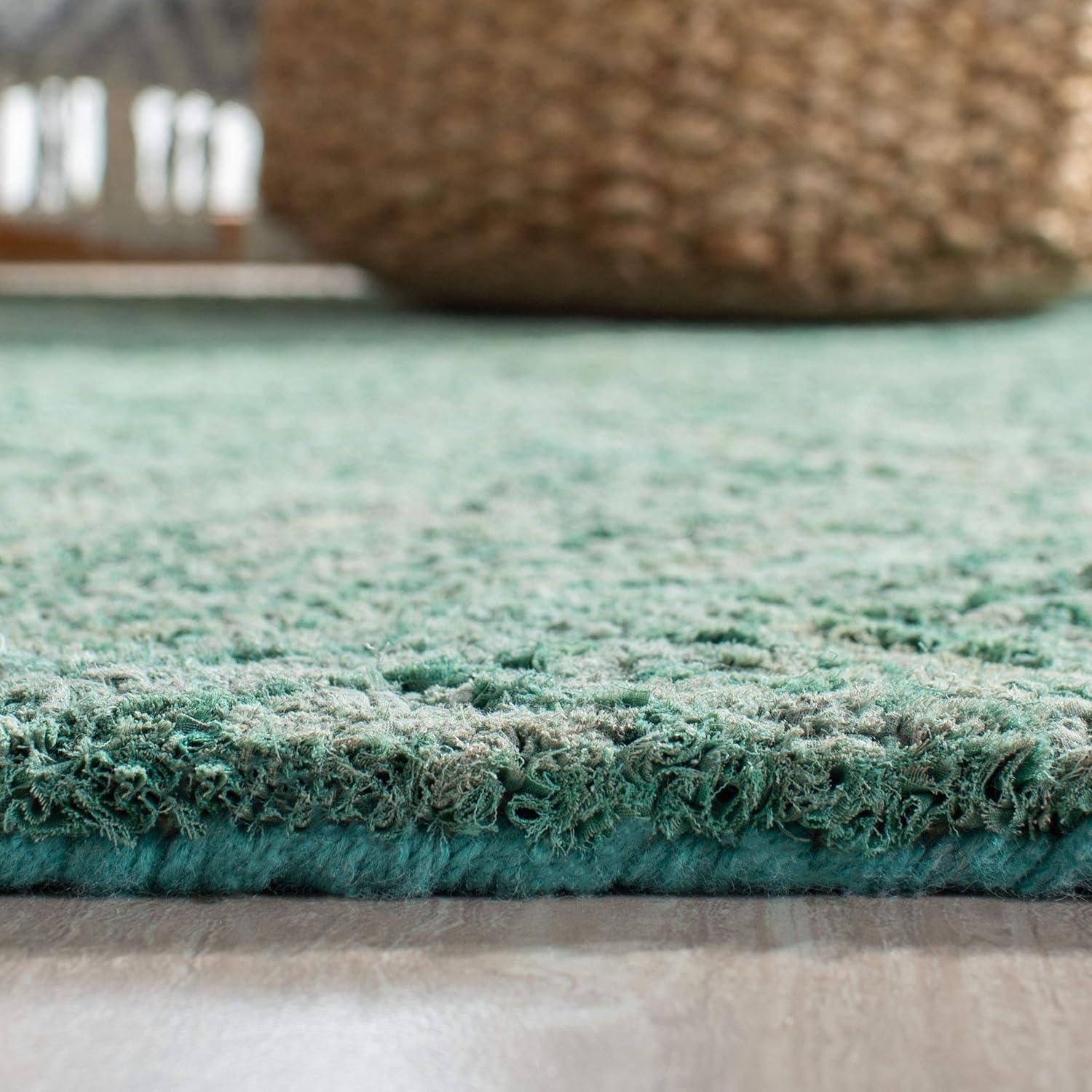 Handmade Nantucket Cotton Accent Rug 2' x 3' - Green & Multi