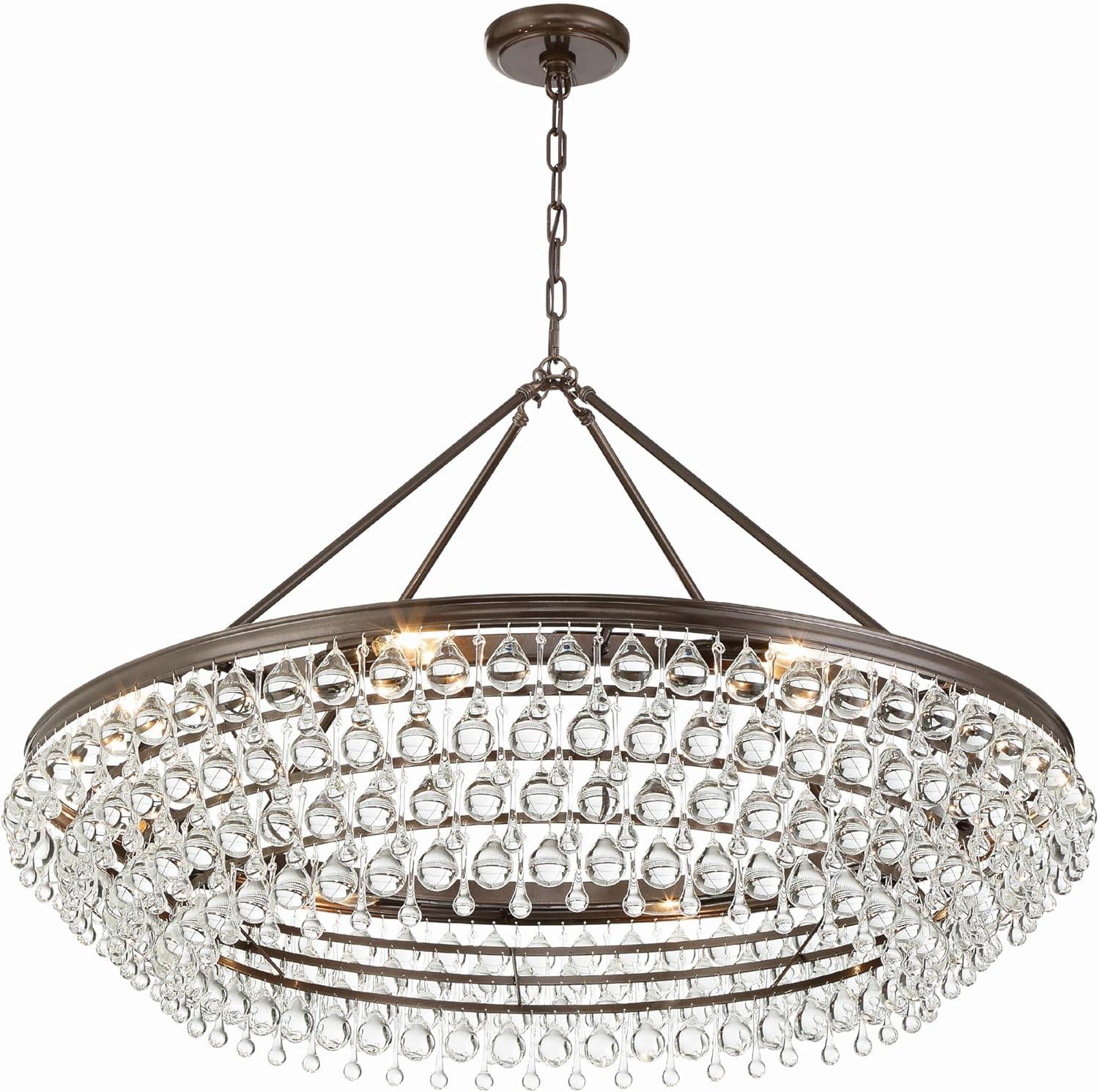 Eight Light Chandelier In Traditional And Contemporary Style 40 Inches Wide By 25.75 Inches High-Vibrant Bronze Finish Crystorama Lighting 278-Vz