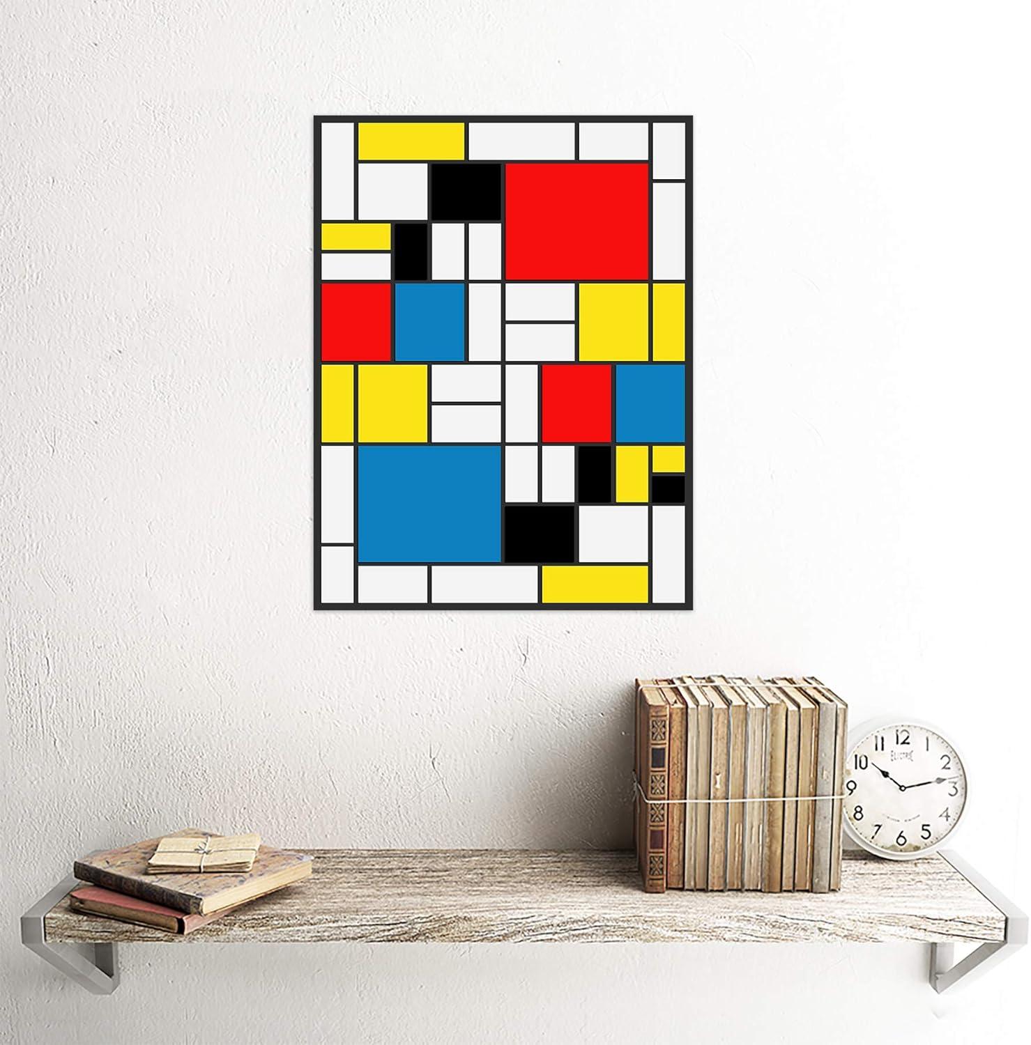 Piet Mondrian Composition with Red Blue and Yellow 1930 Abstract Cubes Squares Rectangles Unframed Wall Art Print Poster Home Decor Premium