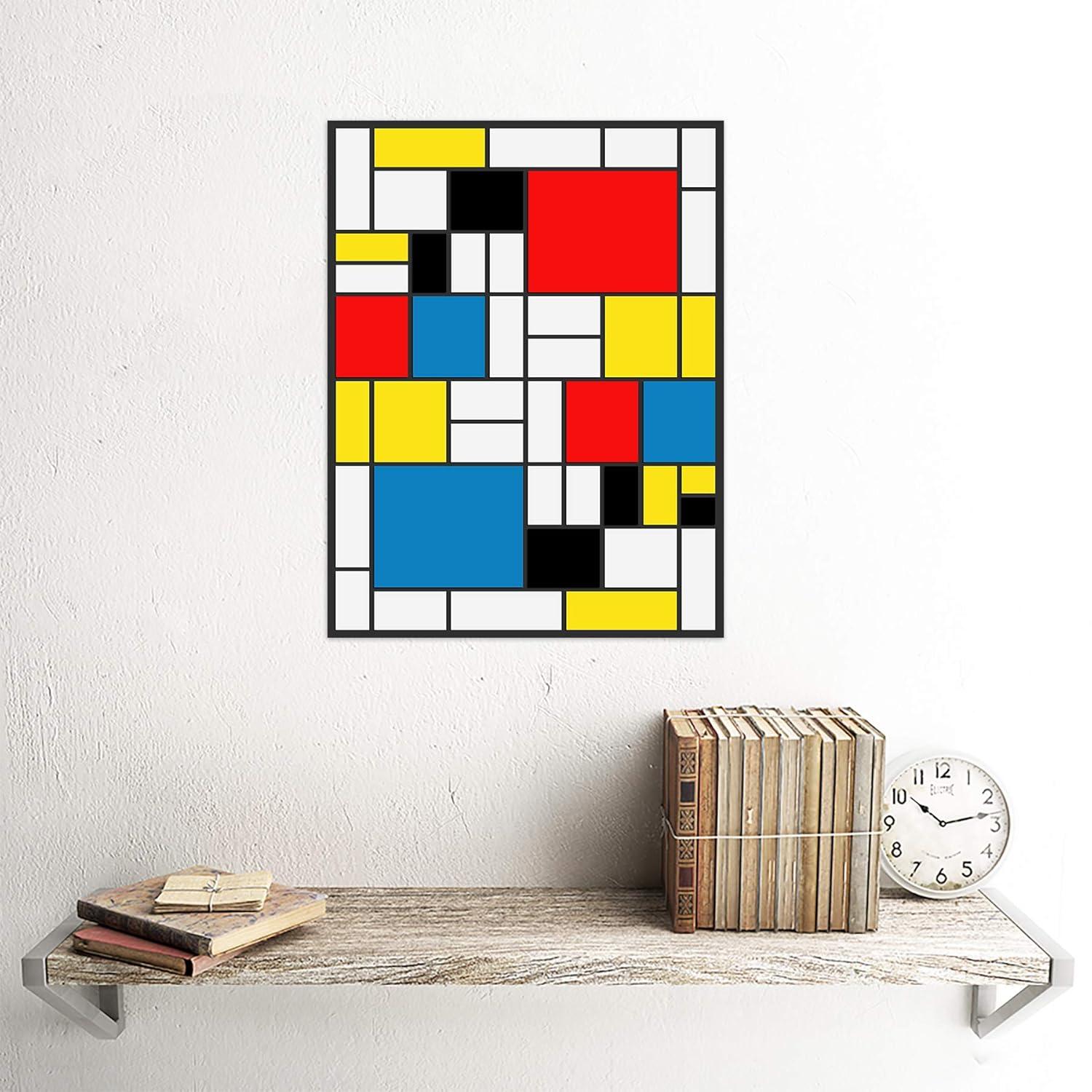 Piet Mondrian Composition with Red Blue and Yellow 1930 Abstract Cubes Squares Rectangles Unframed Wall Art Print Poster Home Decor Premium