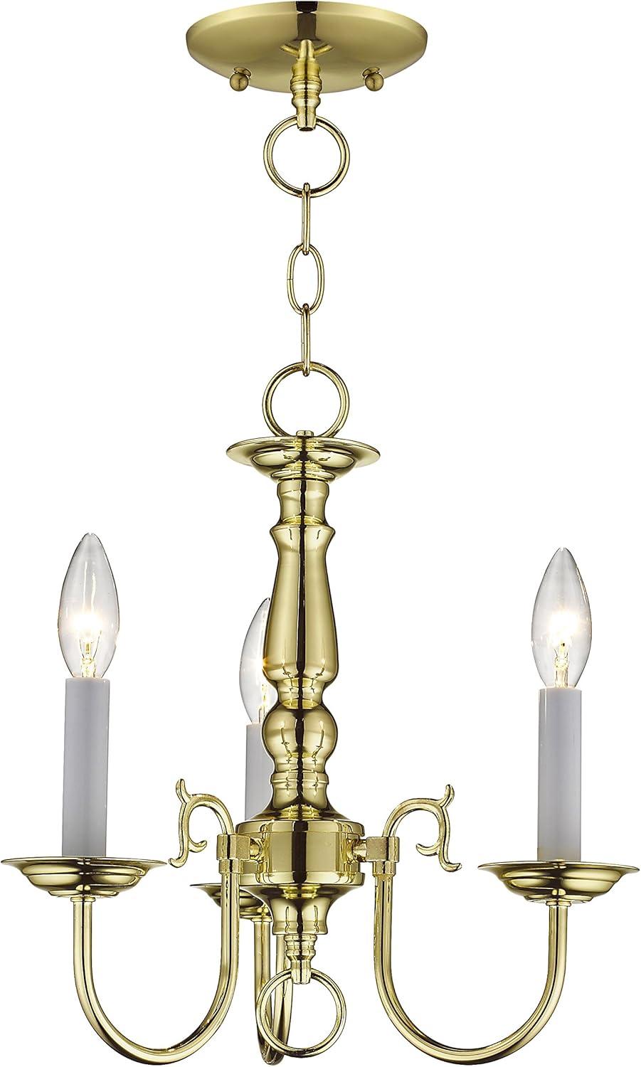 Livex Lighting Williamsburgh 3 - Light Chandelier in  Polished Brass