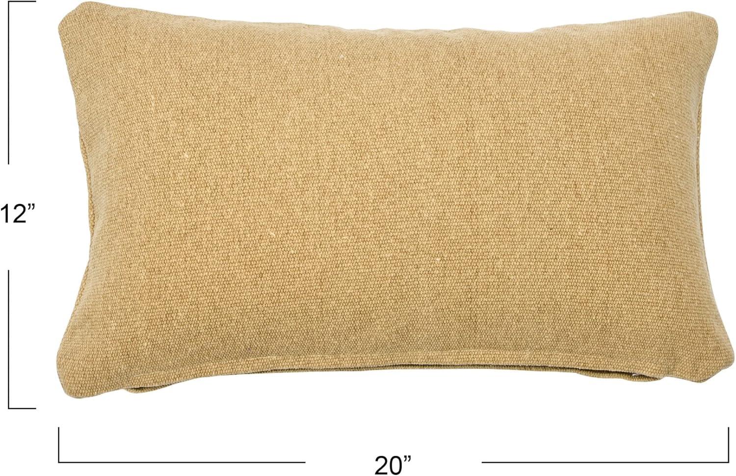 Creative Co-Op Woven Canvas Lumbar Pillow Cover