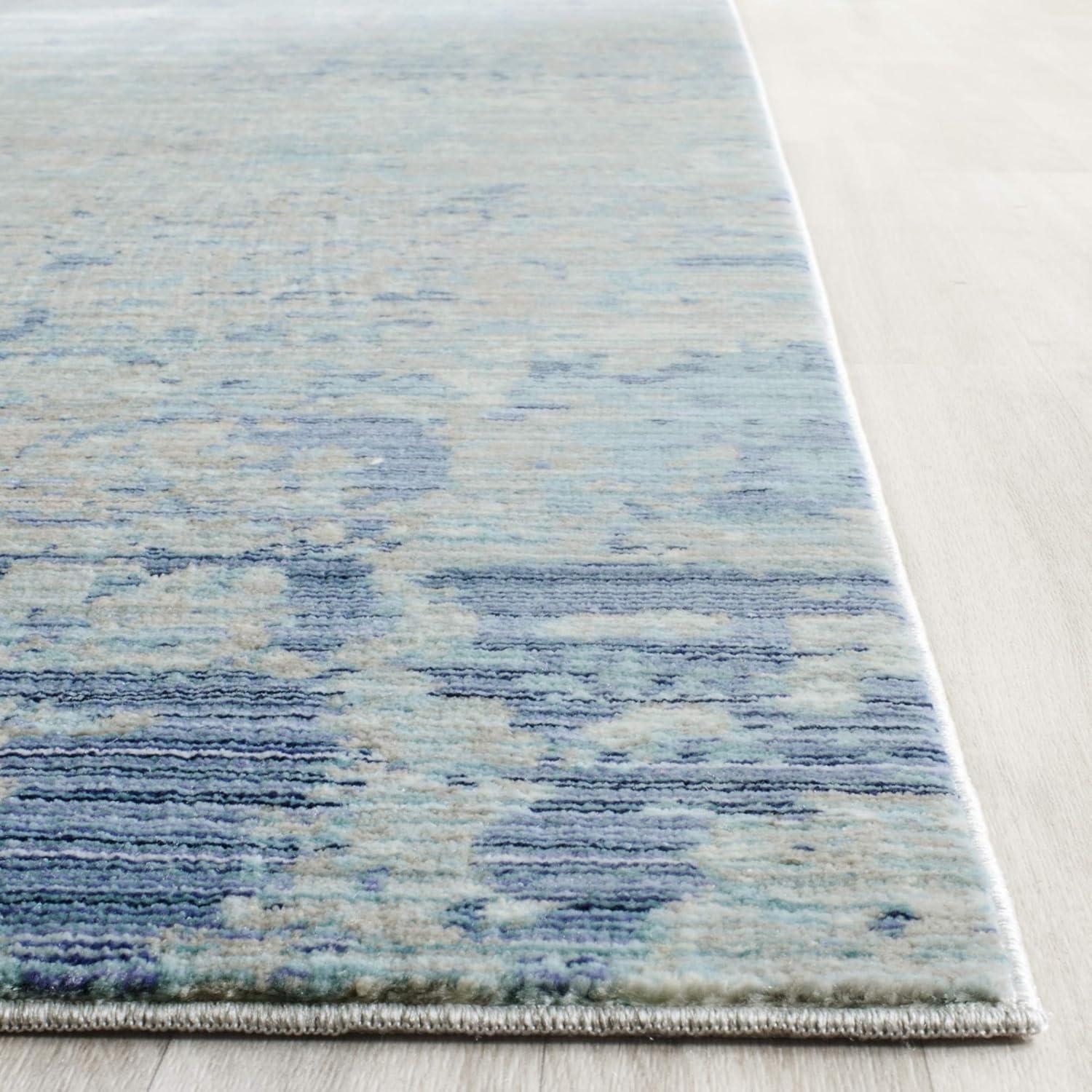 Mystique Light Blue/Multi Large Rectangle Rug-Color:Light Blue/Multi,Shape:Large Rectangle,Size:8' x 10'