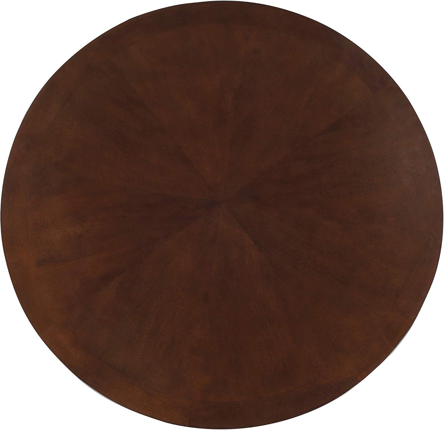 Marietta Round Wooden Game Table Tobacco