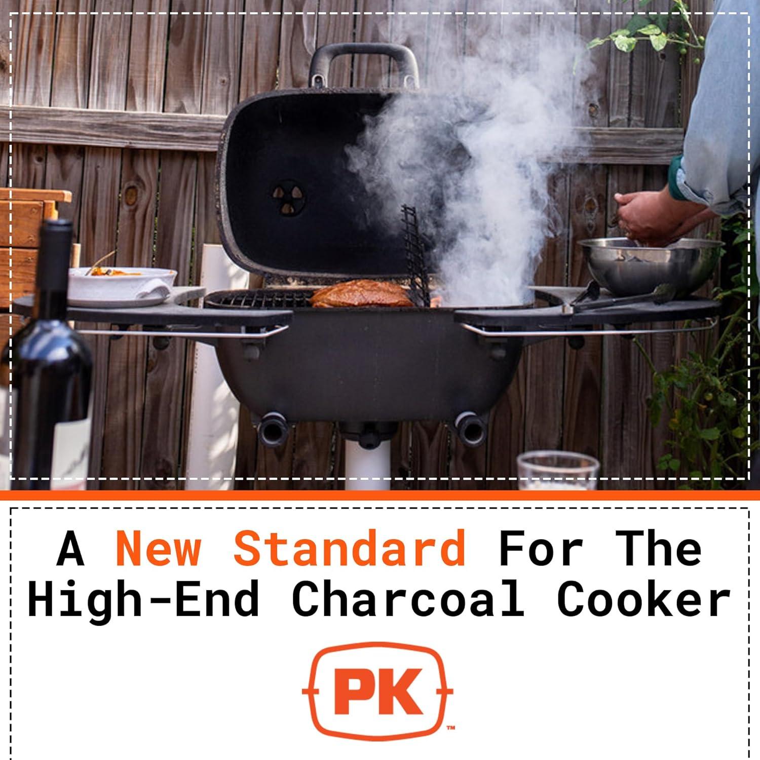 Portable Kitchen PK360 Charcoal 54 in. W Black Grill & Smoker