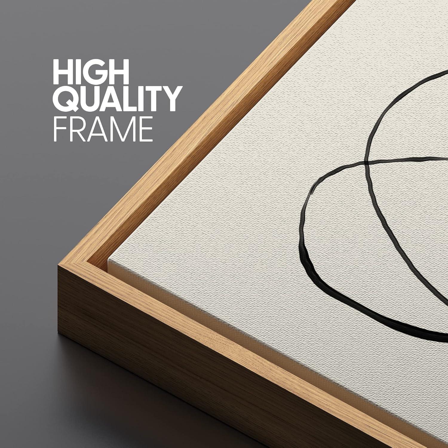 SIGNLEADER " Modern Duotone Geometric Spiral Ring Circle Collage 3 Piece Framed Wall Art. " 3 - Pieces