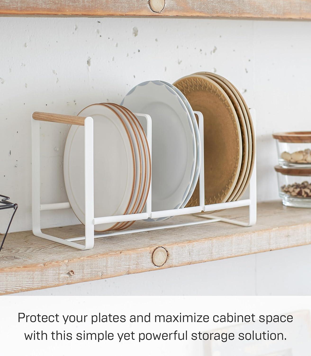 Yamazaki Tosca Wide White Dish Storage Rack
