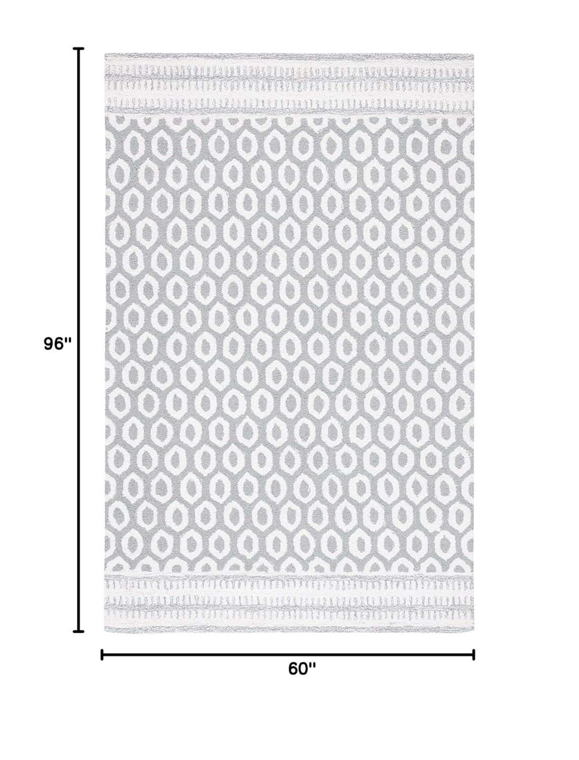 Capri CPR708 Tufted Indoor Area Rug - Ivory/Grey - 5'x8' - Safavieh