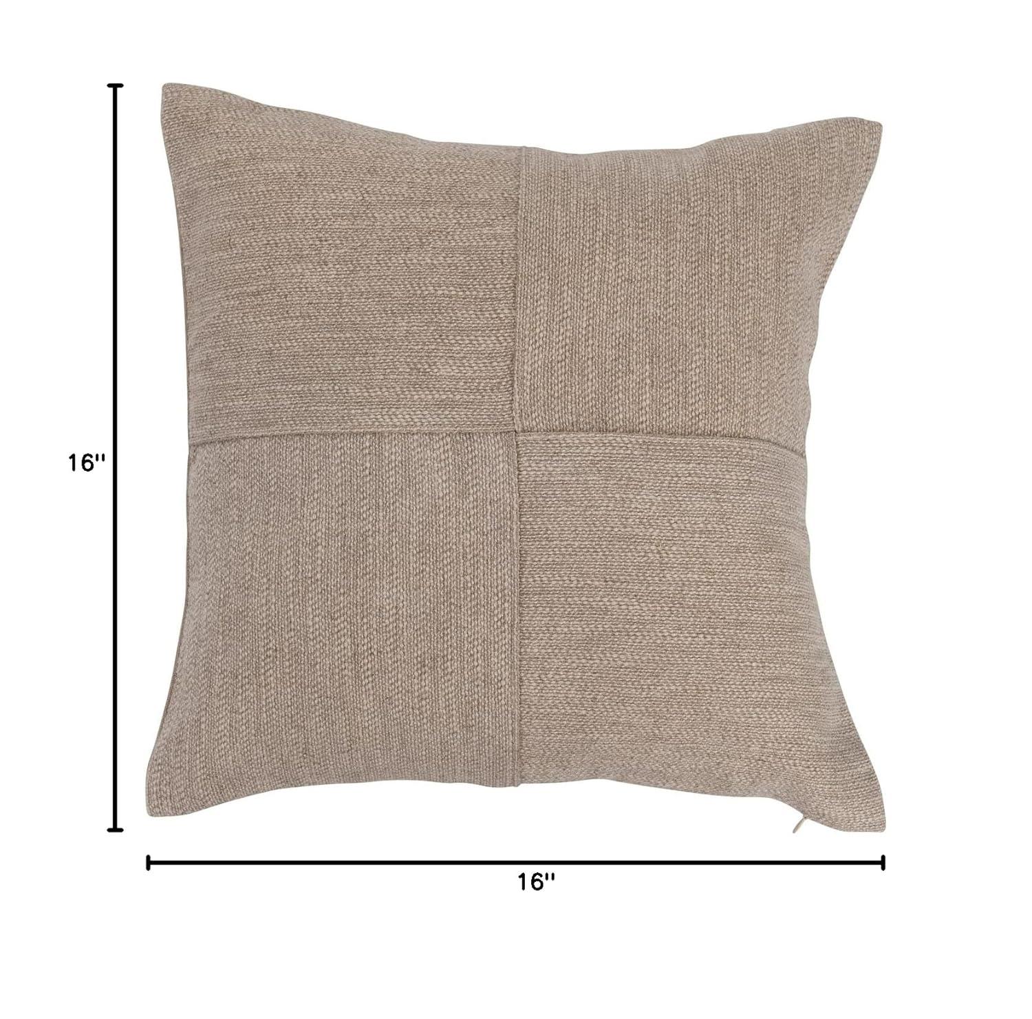 Creative Co-Op Embroidered Reversible Throw Pillow