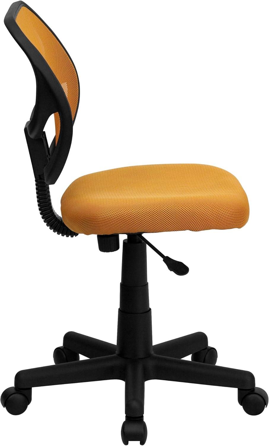 Lively Low Back Orange Mesh Swivel Task Chair