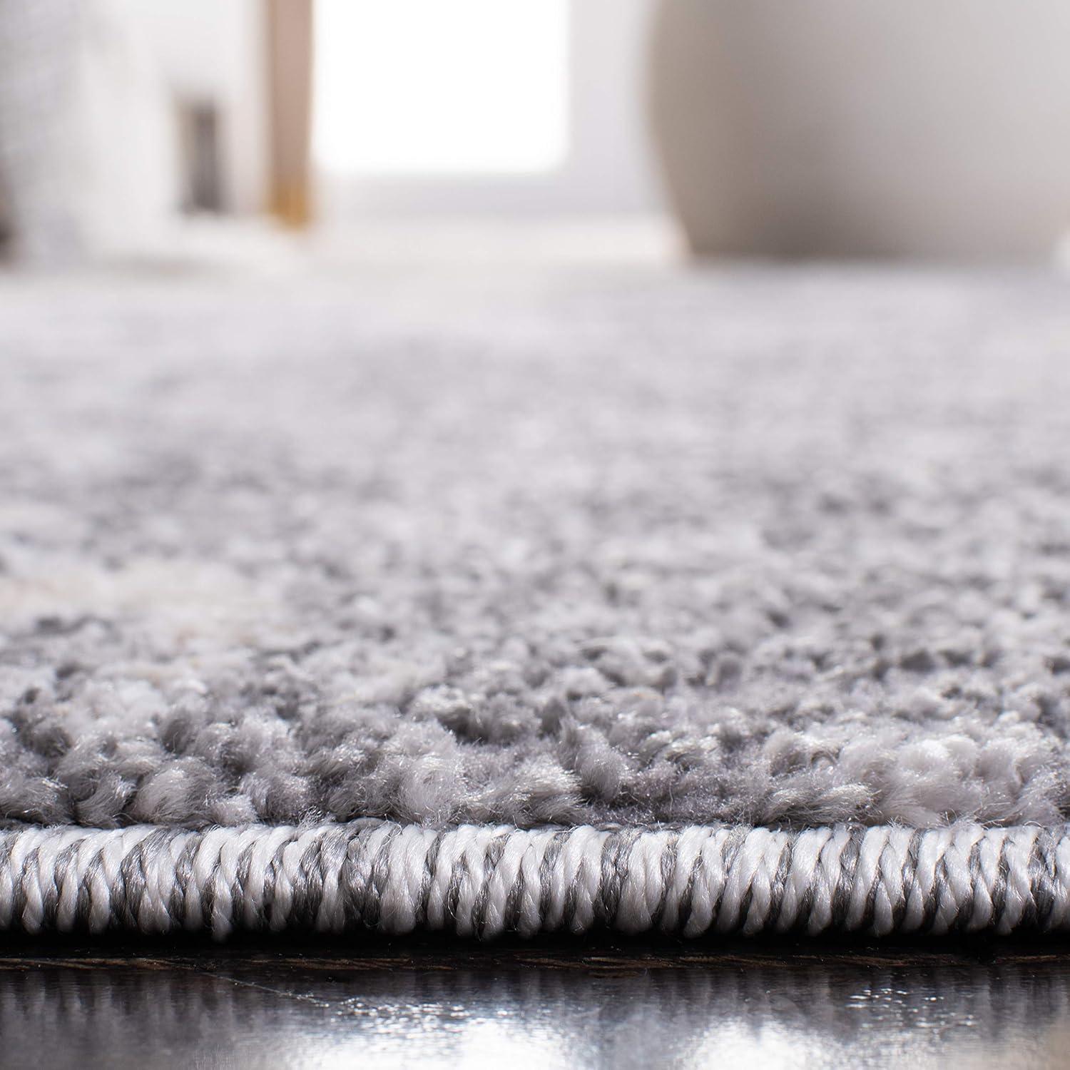 Aston ASN710 Power Loomed Area Rug - Light Grey/Grey - 5'3"x7'7" - Safavieh.