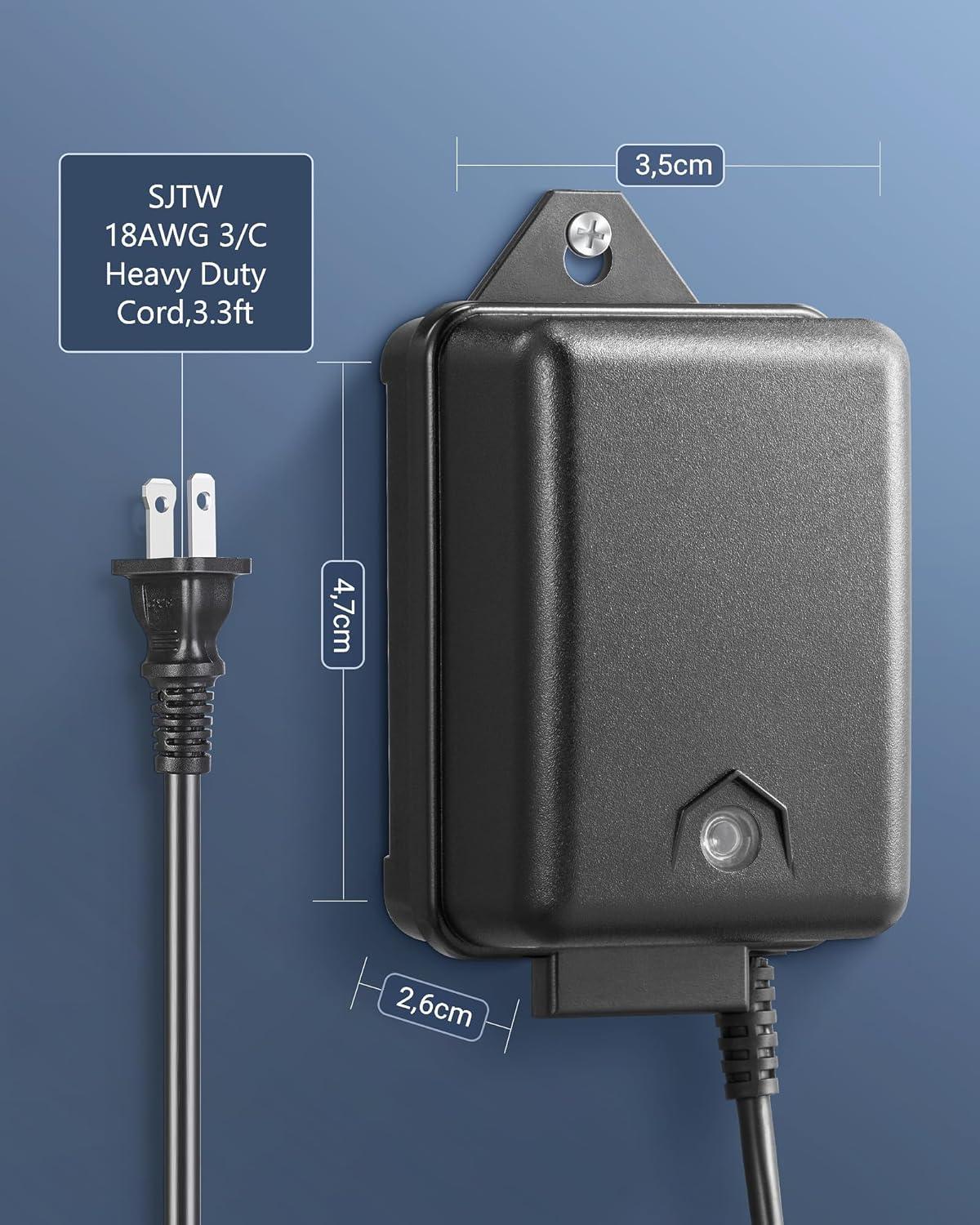 DEWENWILS 60W Low Voltage Transformer with Timer and Photocell Light Sensor, AC 120V to 12V Weatherproof for Outdoor Landscape Lighting