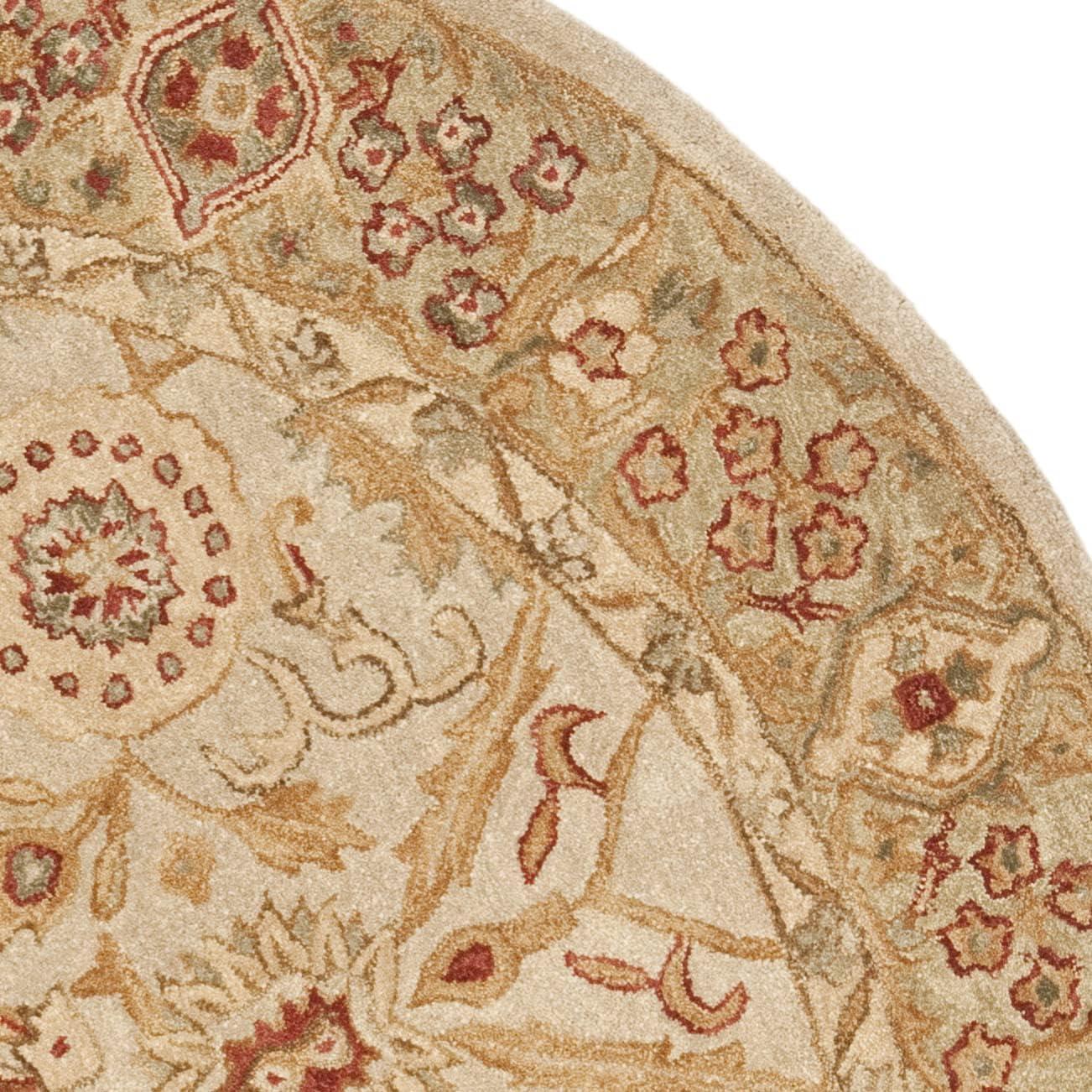 Anatolia AN516 Hand Tufted Indoor Area Rug - Grey Beige/Sage - 6' Round - Safavieh