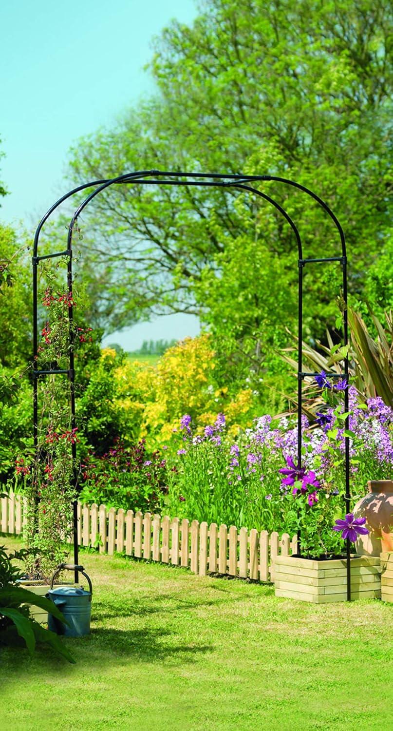 11'' W x 38'' D Metal Arbor in Black