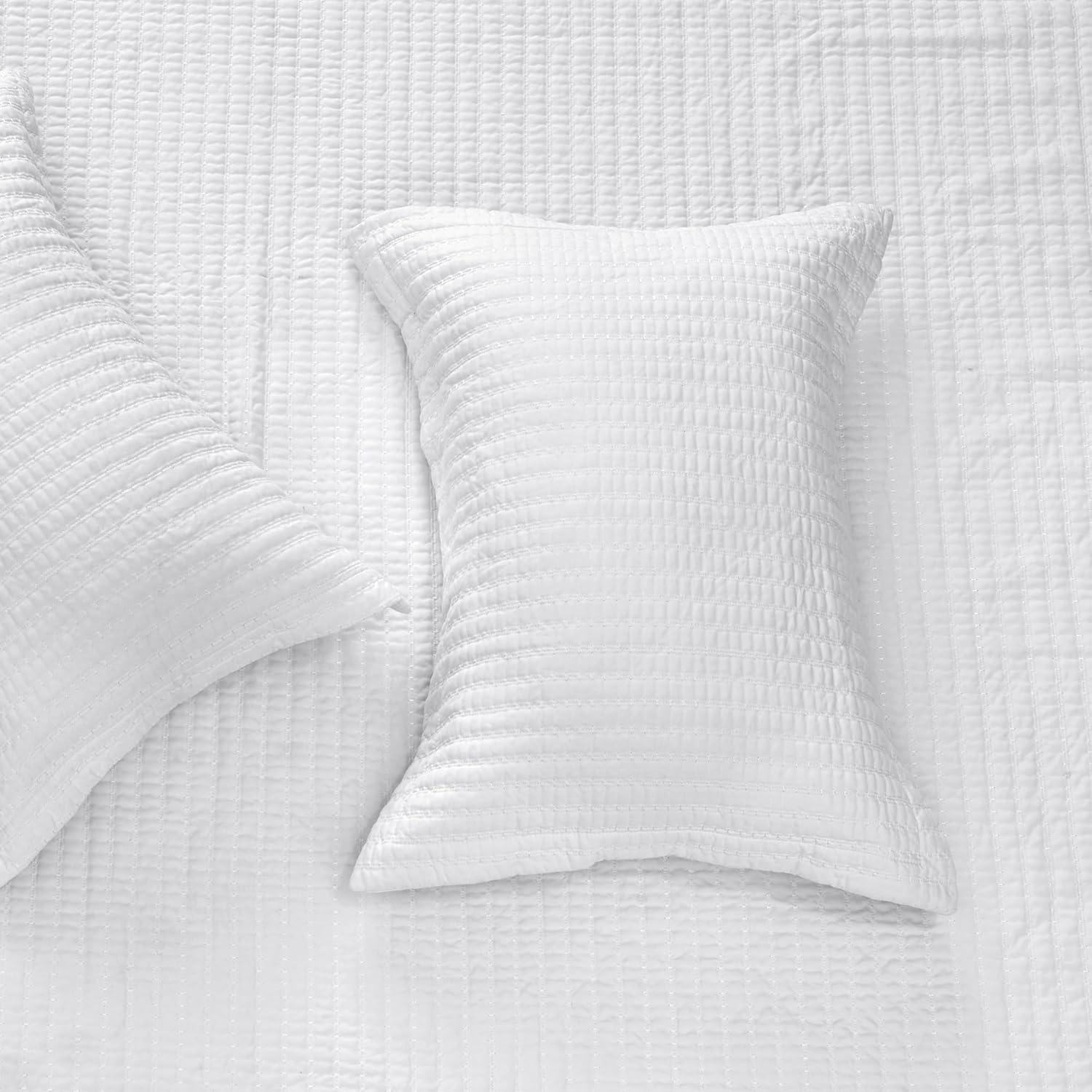 FreshFolds Modern & Contemporary Stripe Stitched Quilt Set with Shams