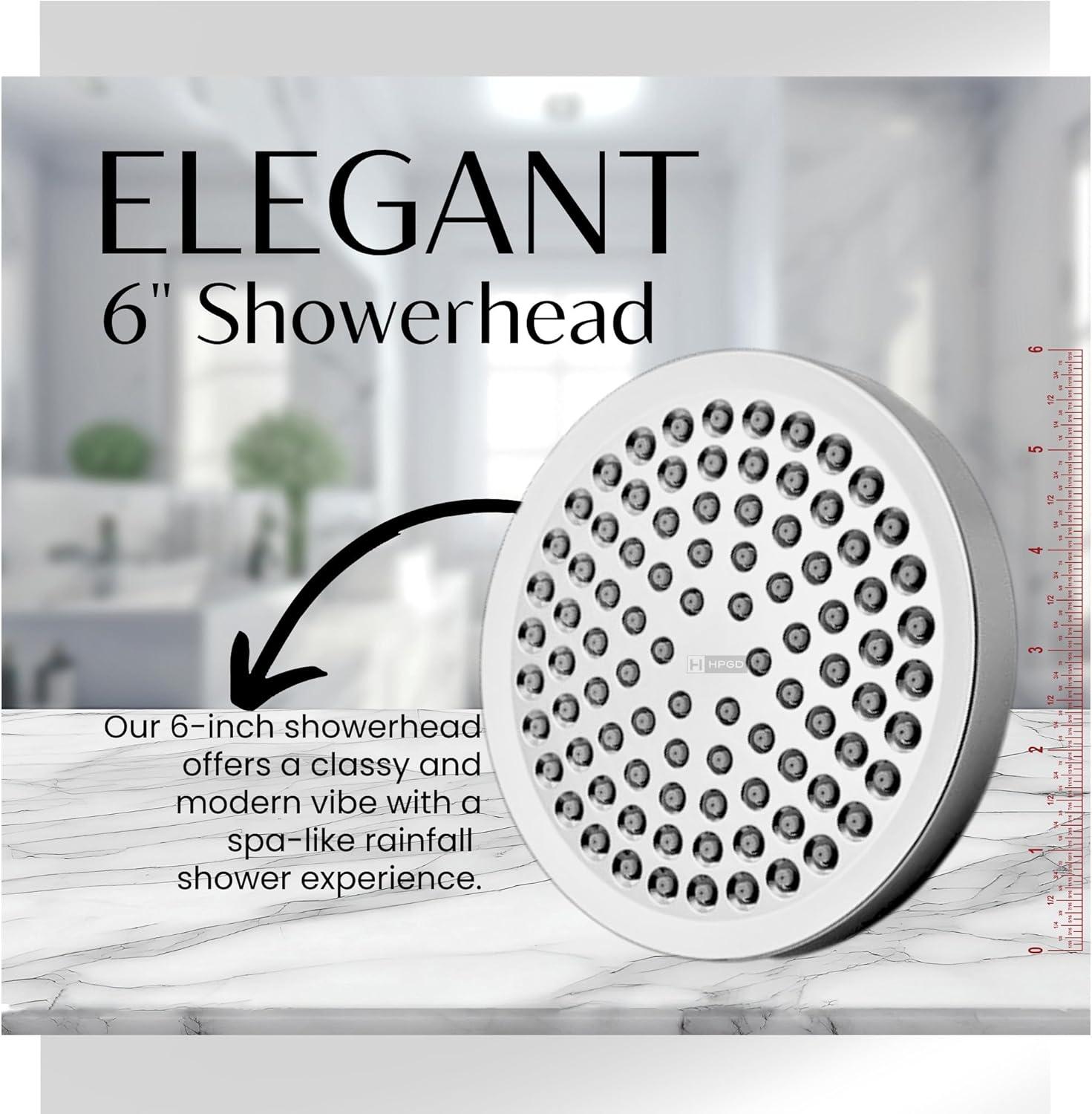 Gurin Shower Head High Rain, Luxury Showerhead with Chrome Plated Finish, Adjustable Angles, Anti-Clogging Nozzles (California GPM)