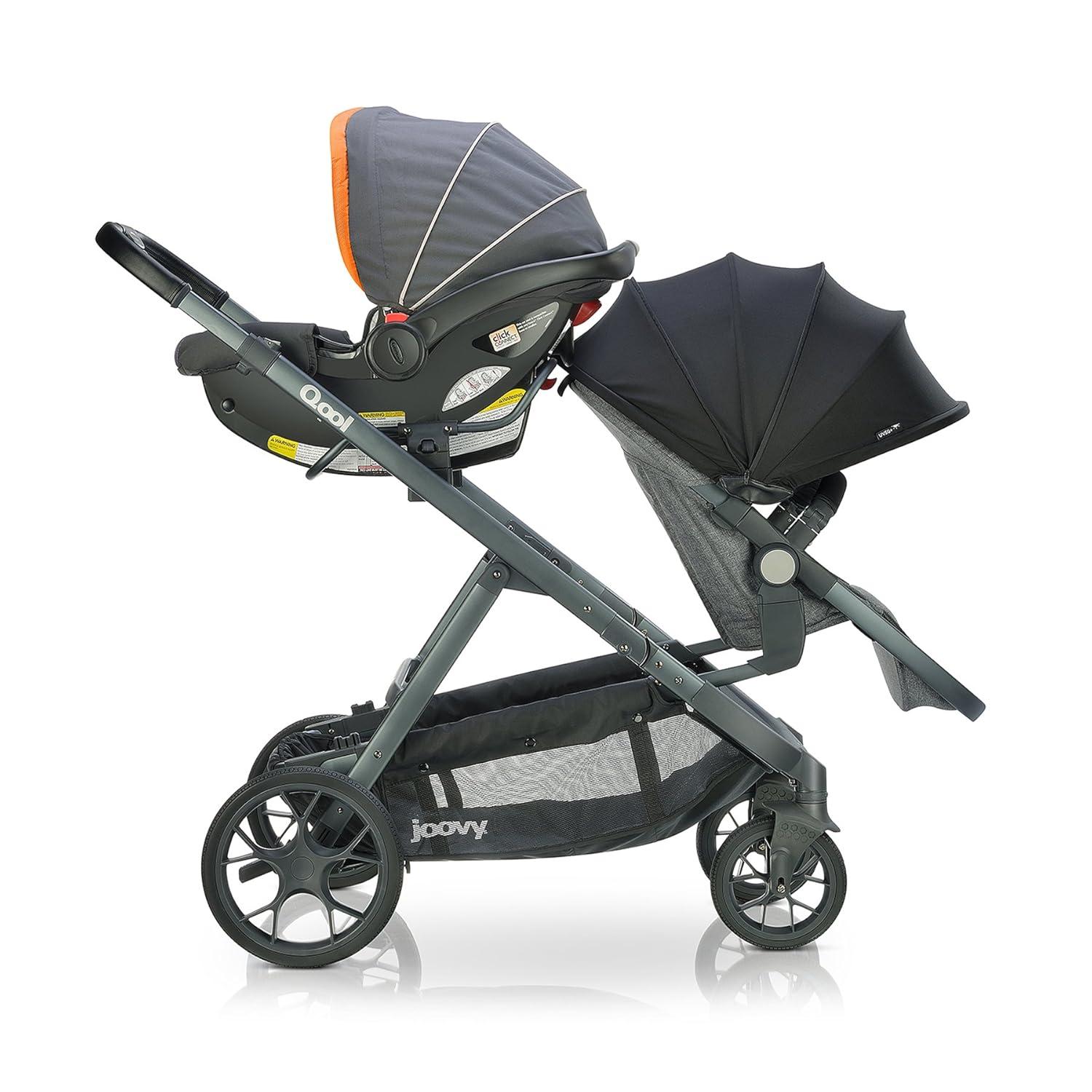 Joovy Qool Convertible Modular Single Double Triple Stroller