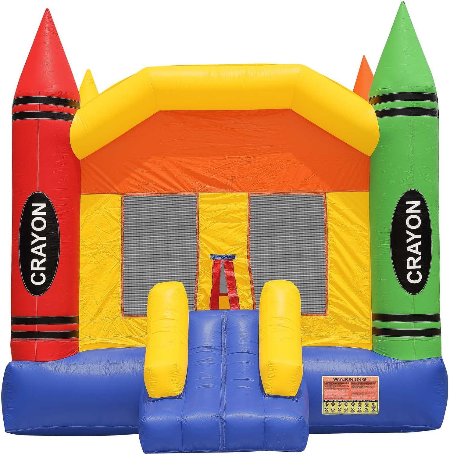 Commercial Grade Multicolor PVC Crayon Bounce House with Blower