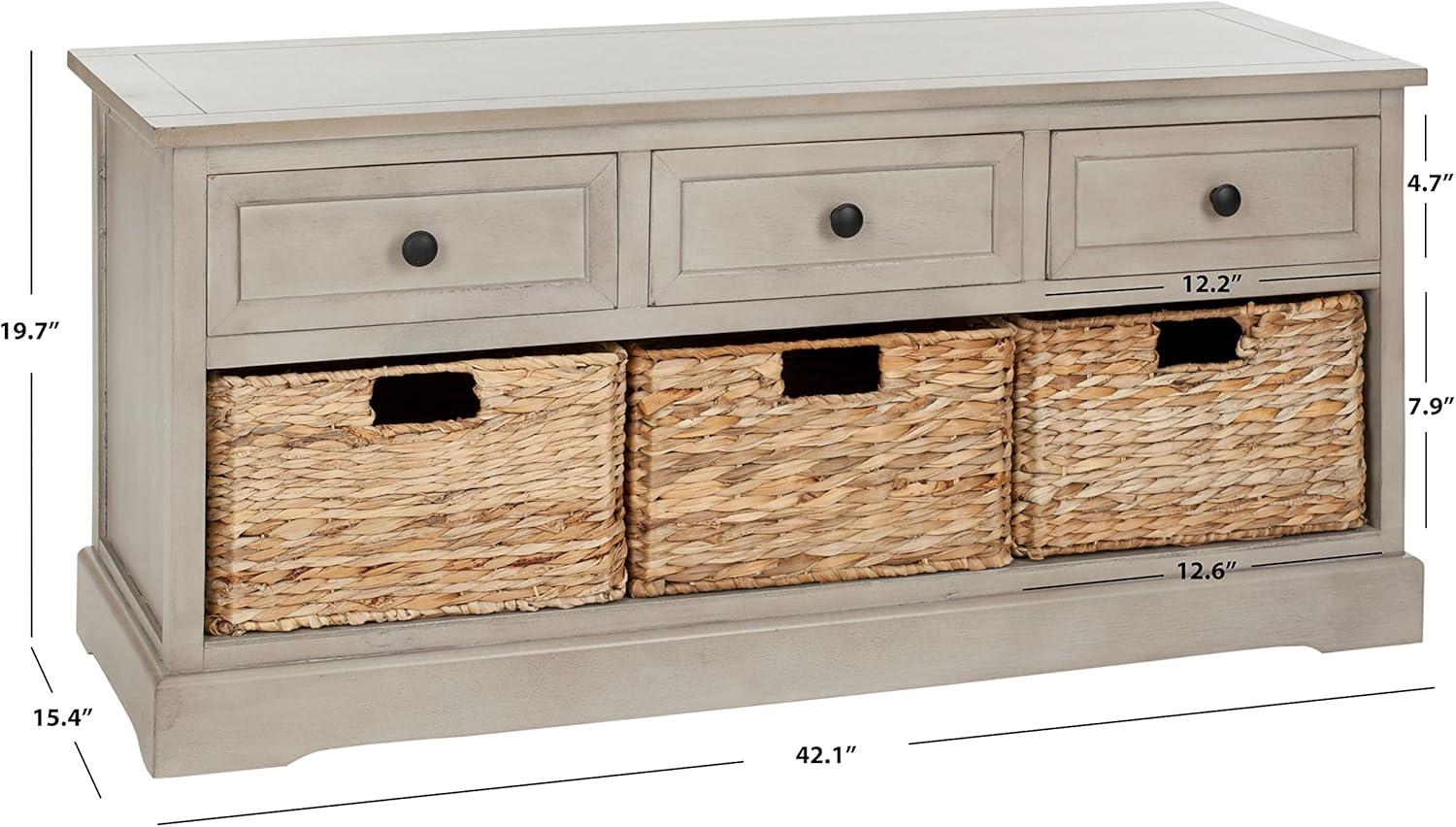 Adayla Solid Wood Drawers Storage Bench