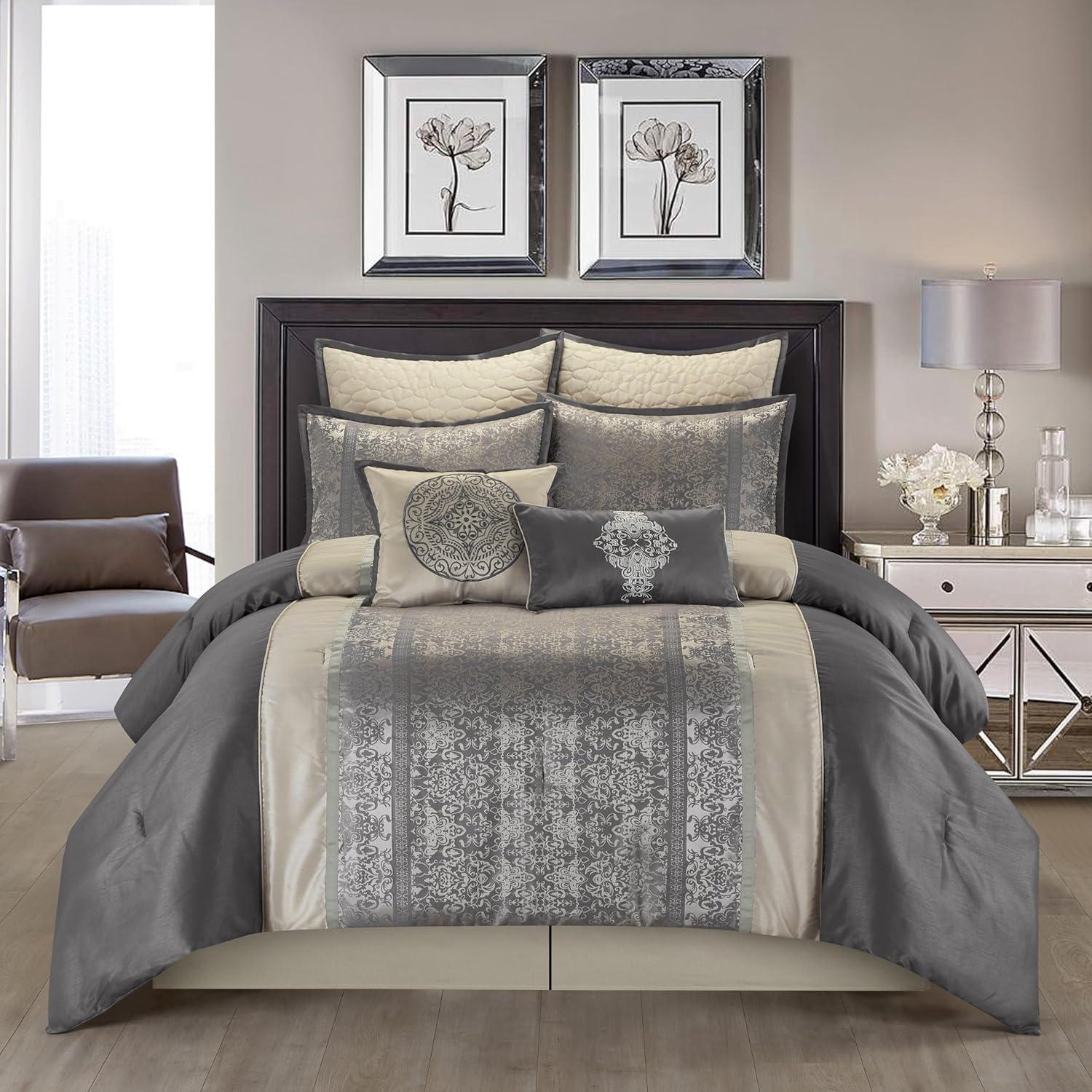 Nanshing America, Inc Arabesque 8 Piece Traditional Comforter Set
