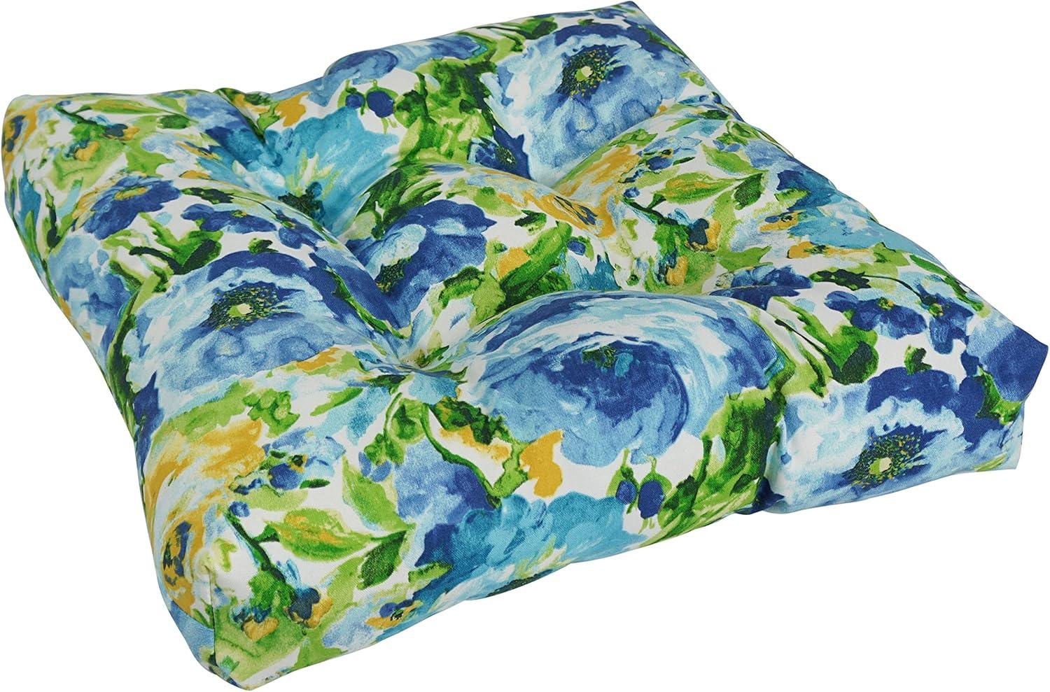 19-inch Squared Patterned Spun Polyester Tufted Dining Chair Cushions (Set of 2) 94005-2CH-REO-65
