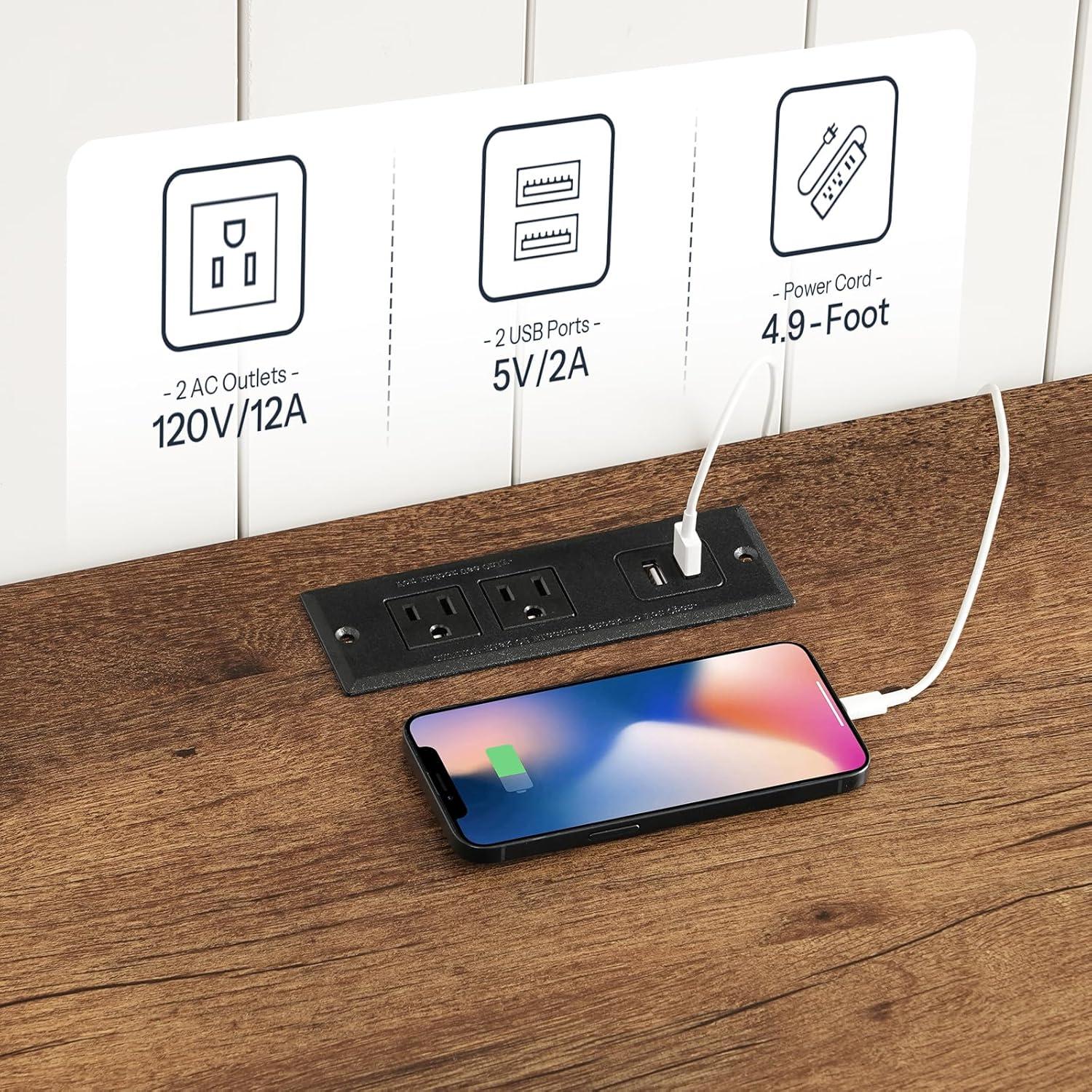 Tucker Murphy Pet™ 72.8 Inch Dog Crate Furniture For 2 Dogs, Farmhouse Double Dog Cage Furniture With Storage Cabinet And Drawer, Wooden Dog Kennel Tv Stand With Power Outlet