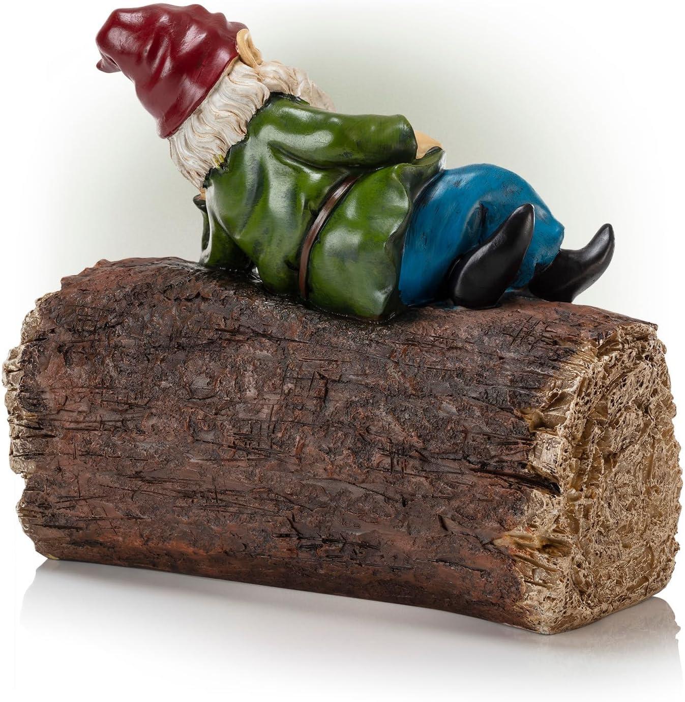 Alpine Corporation Gnome and Welcome Sign Statue