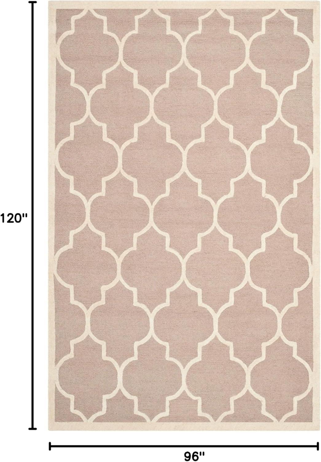 SAFAVIEH Cambridge Kevin Geometric Wool Area Rug, Beige/Ivory, 8' x 10'