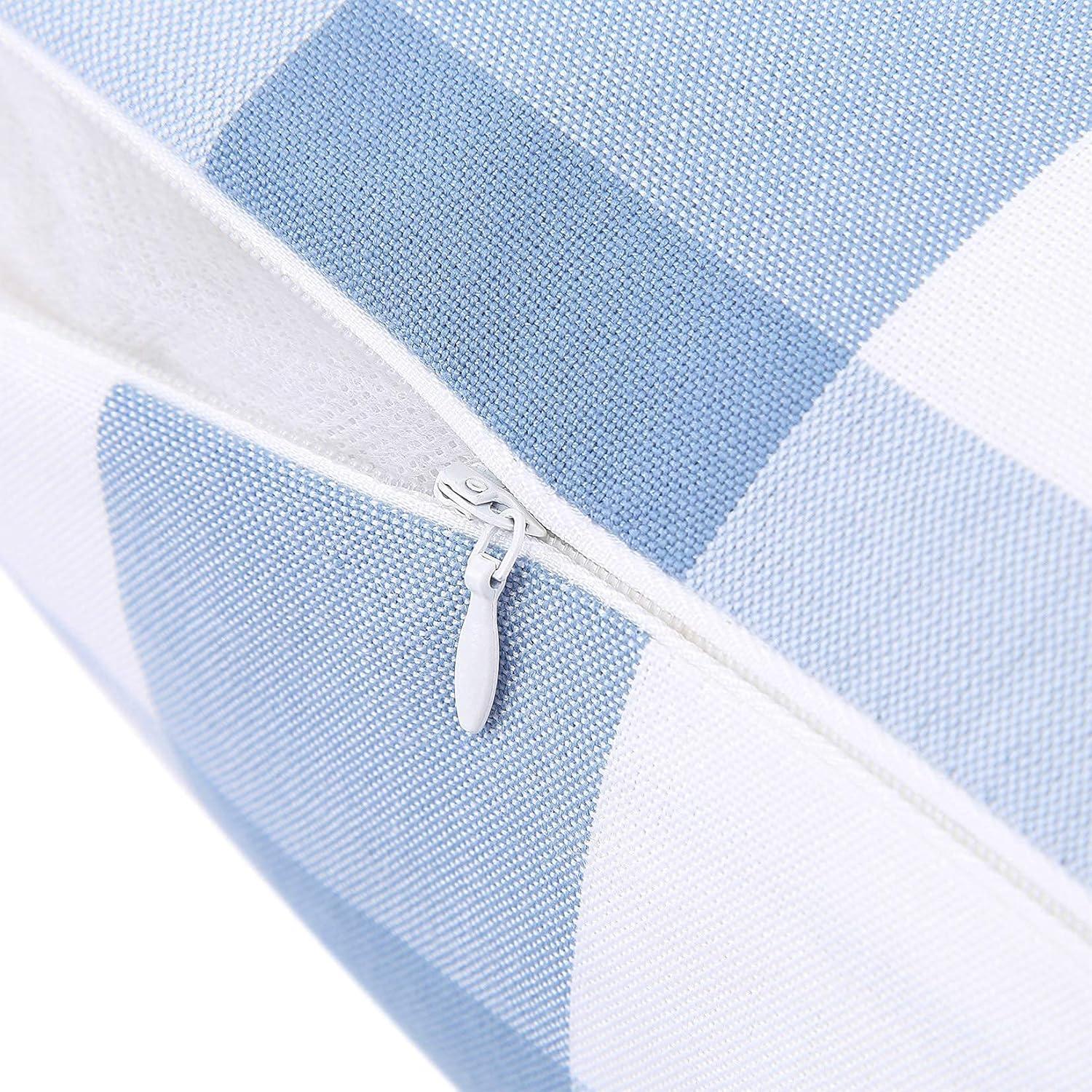 2 Pack Christmas Pillow Covers Buffalo Check Plaid Throw Decorative Cushion Case Polyester for Farmhouse Home Decor Red and Black, 18" x 18"