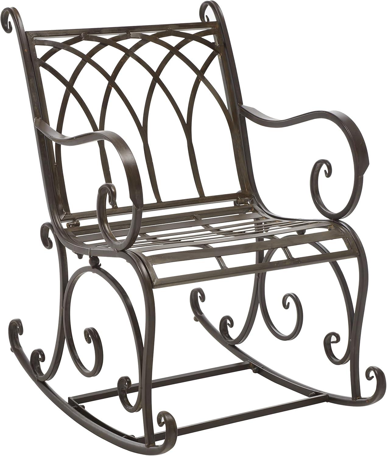 Medrano Rocking Chair Indoor/Outdoor - PAT5030 - Black Rust - Safavieh