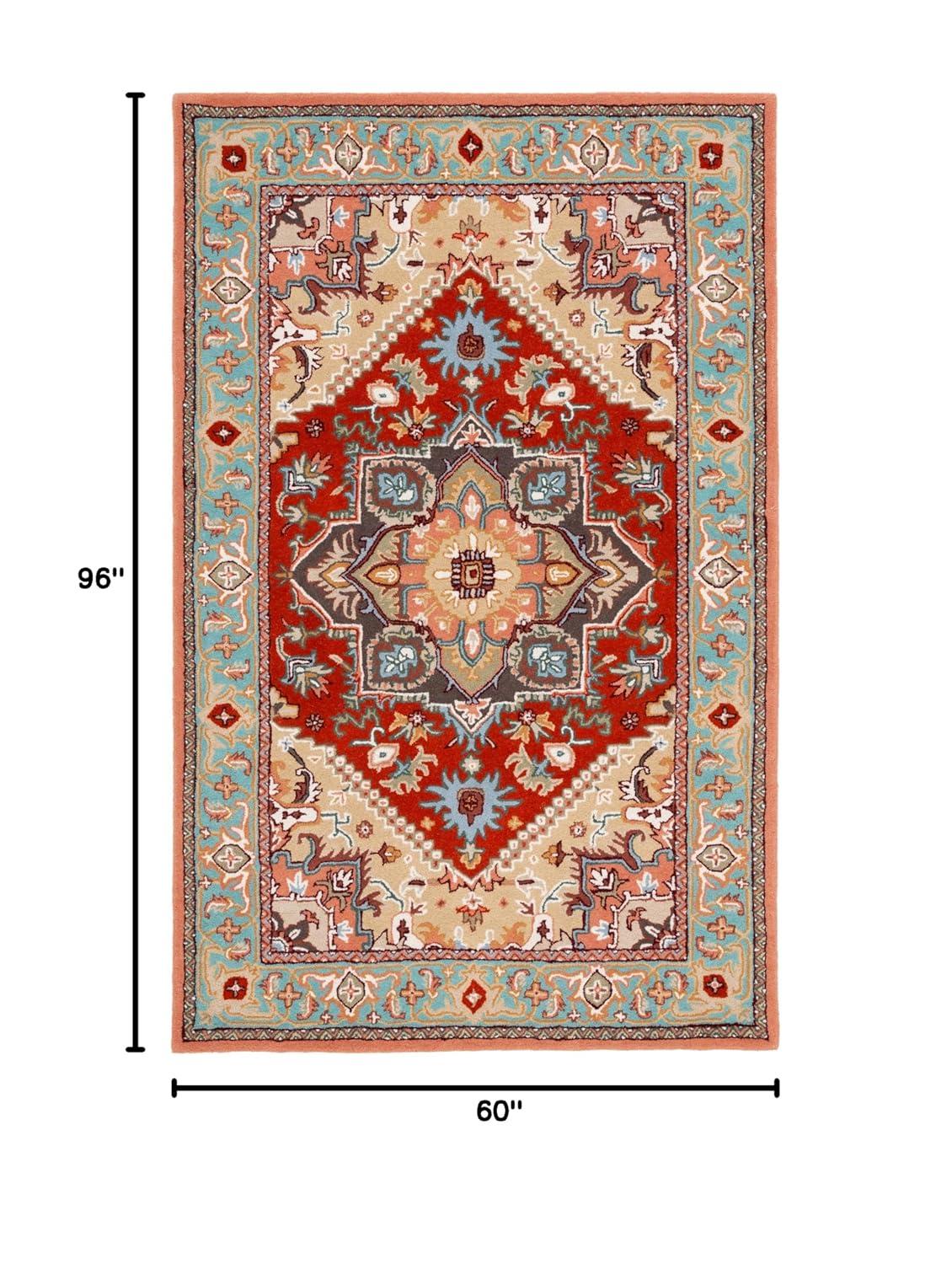 Heritage HG625 Handmade Area Rug - 5'x8' - Red/Pink - Safavieh